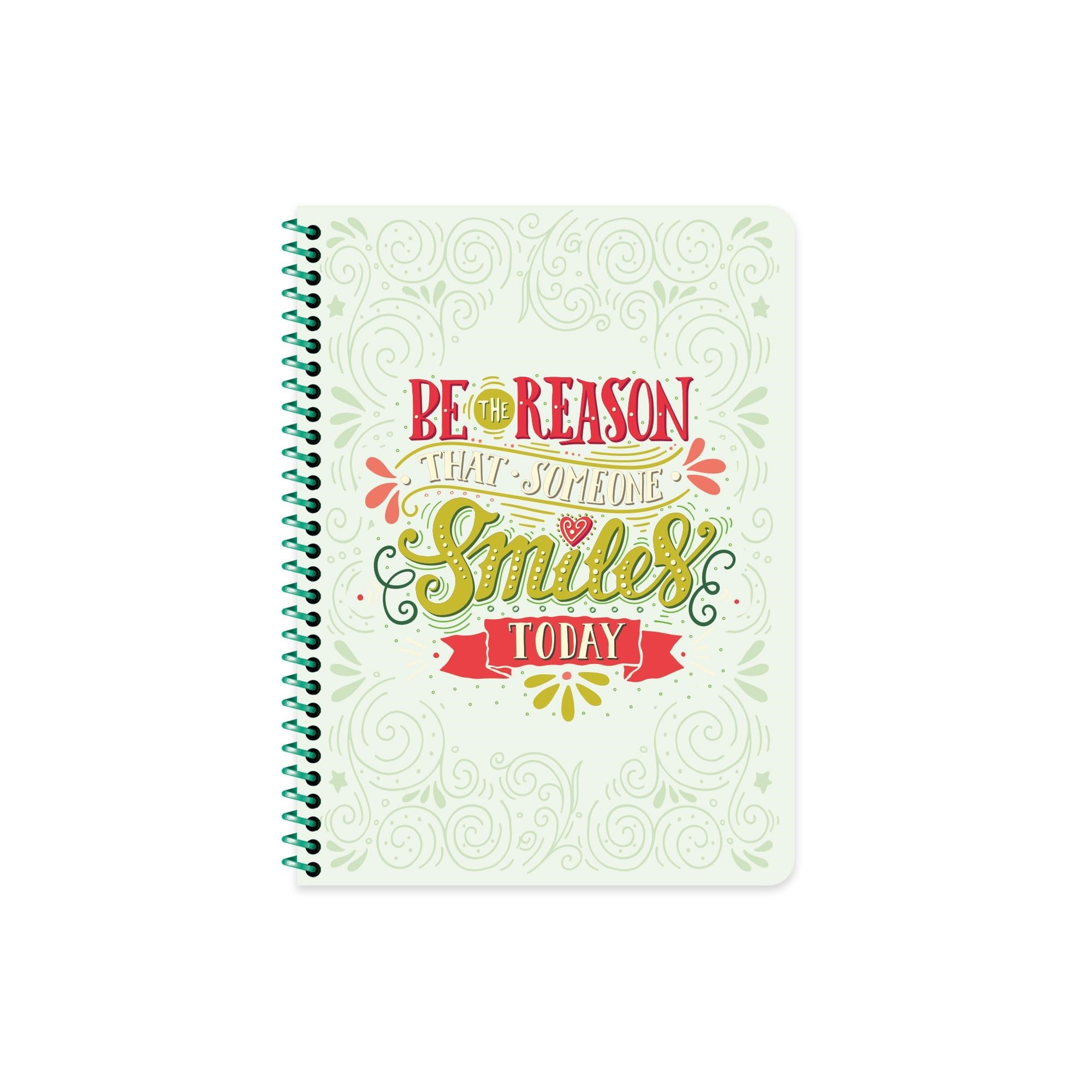 Çizgili Spiralli Motto Defter 16,5 x 22,5 CM - Yeşil