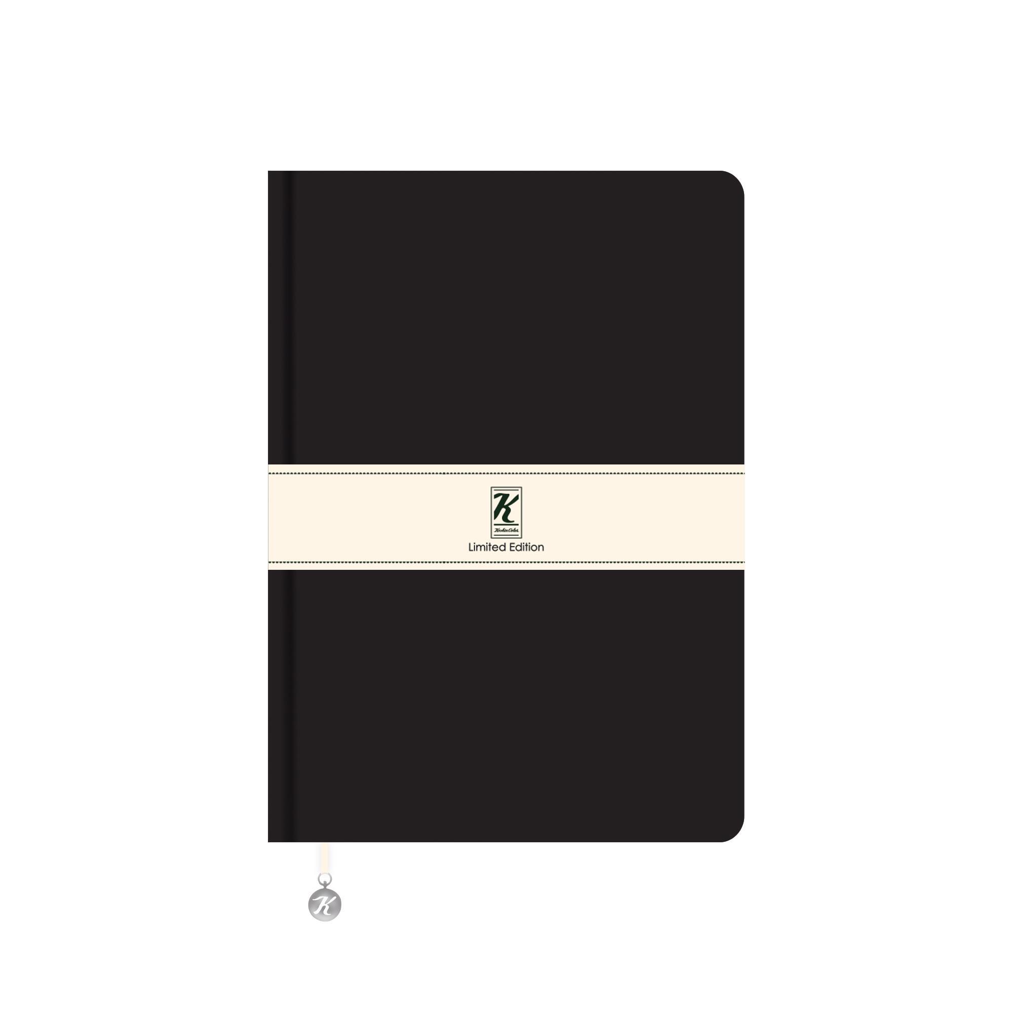 Çizgili Termo Deri ve Esnek Kapak Limited Edition Defter 17 x 24 CM - Siyah