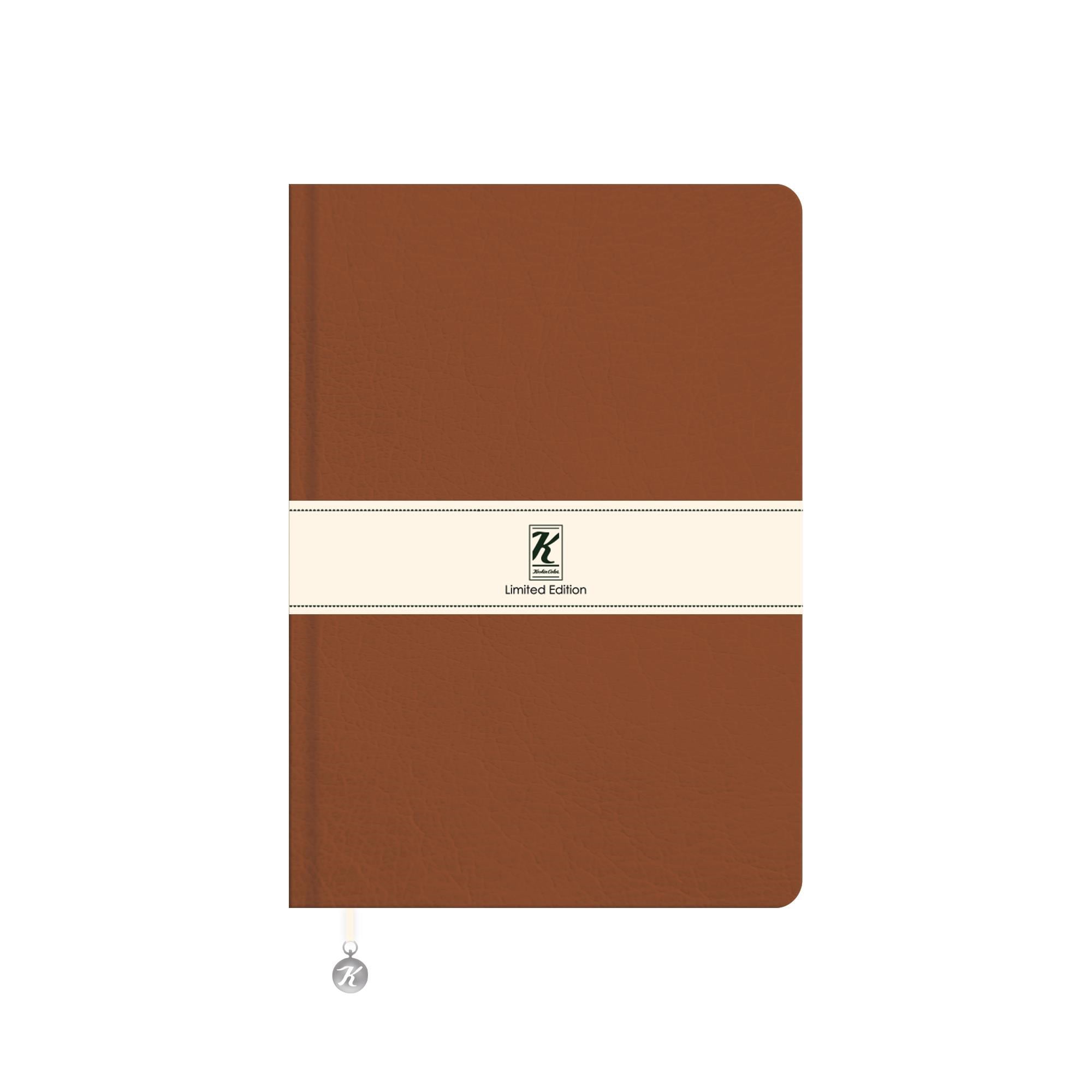 Çizgili Termo Deri ve Esnek Kapak Limited Edition Defter 17 x 24 CM - Kahverengi