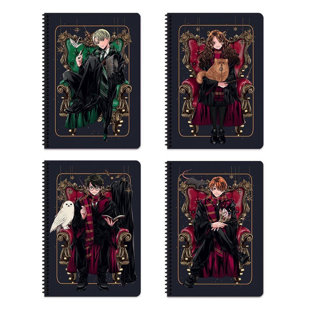 Harry Potter A5 Çizgili Karton Kapak Defter - 4'lü Set