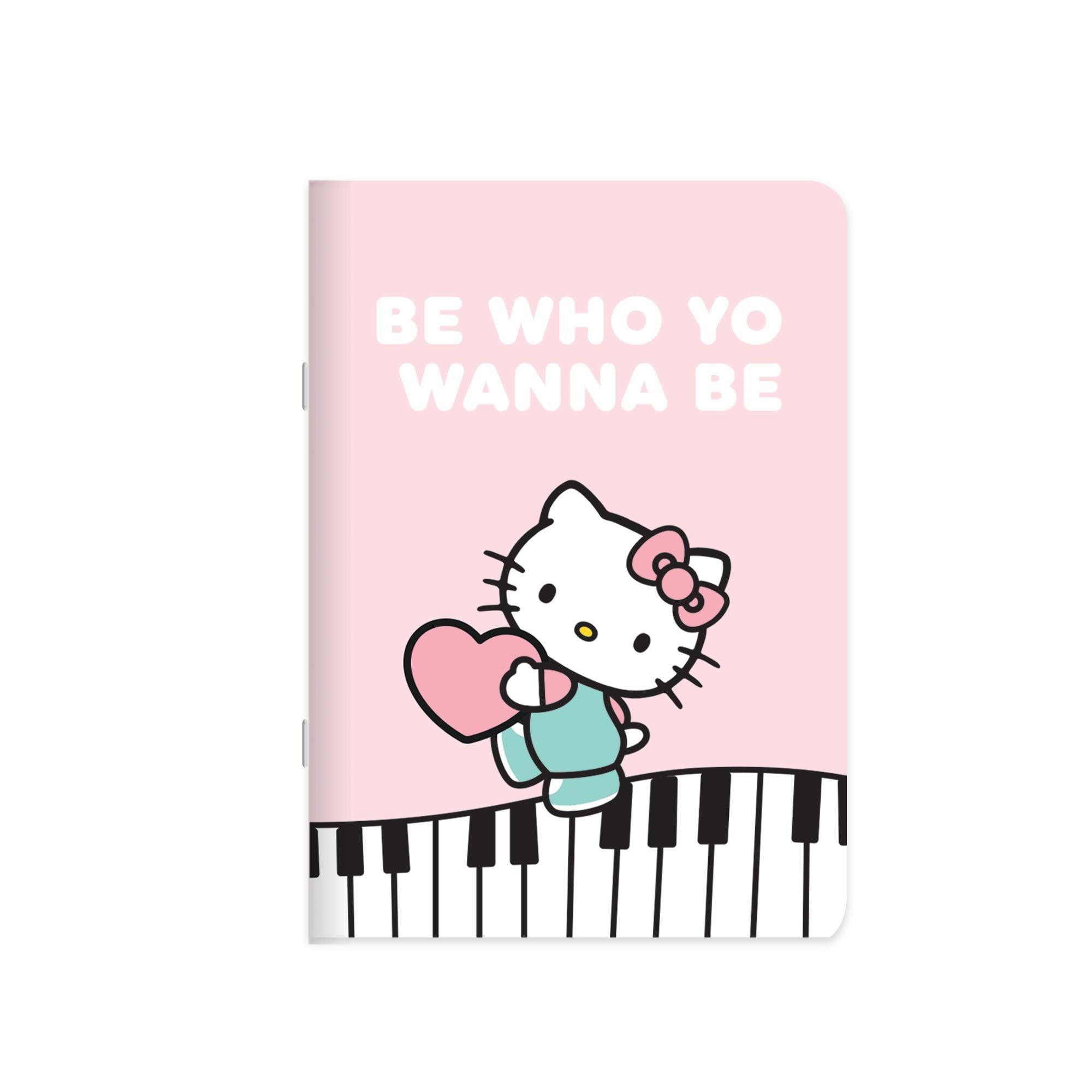 Hello Kitty 18,5*26 40 Yp Çiz. Stickerli Tel Dikişli Defter - Karışık Renkler
