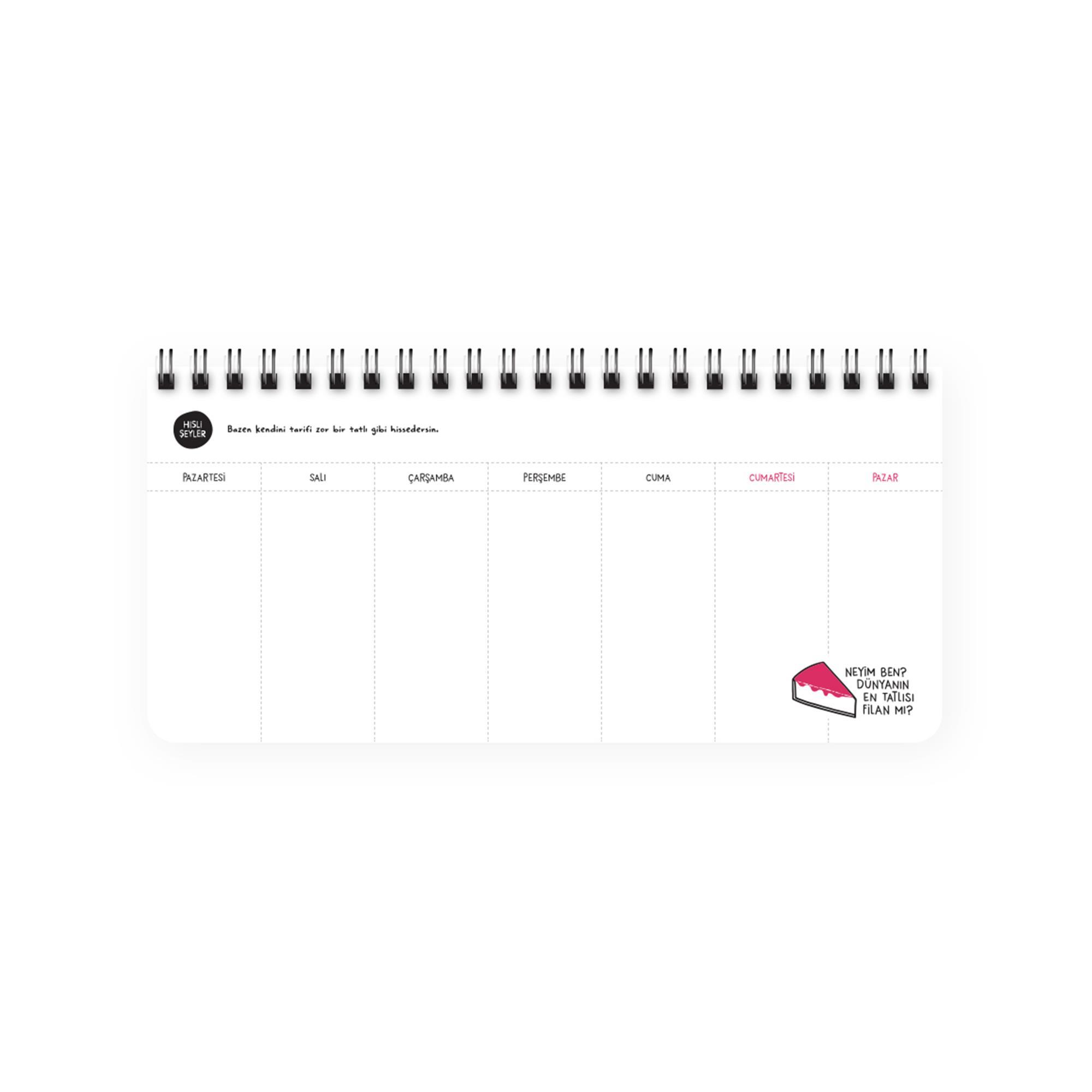 Hisli Şeyler 13x27 Haftalık Planner - Akışına Bıraktım