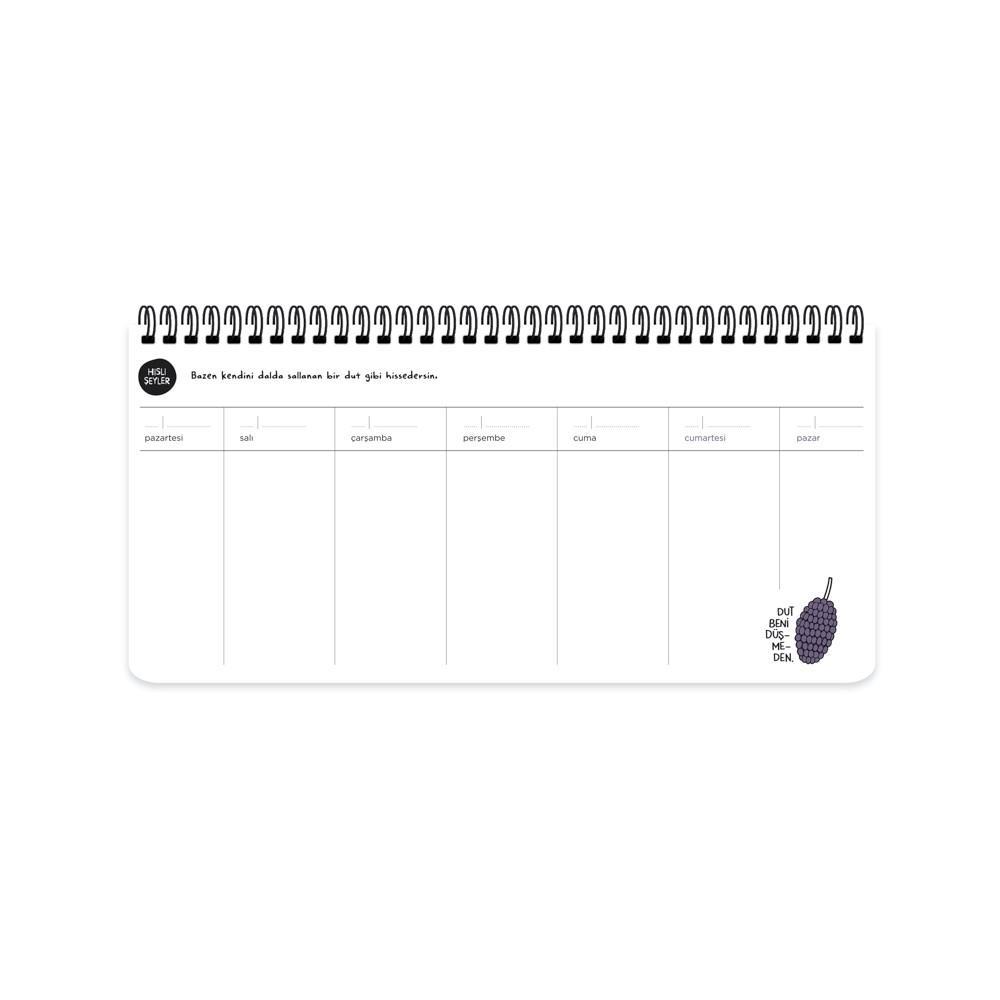 Hisli Şeyler 13x27 Haftalık Planner - Katlandığıma Değdi
