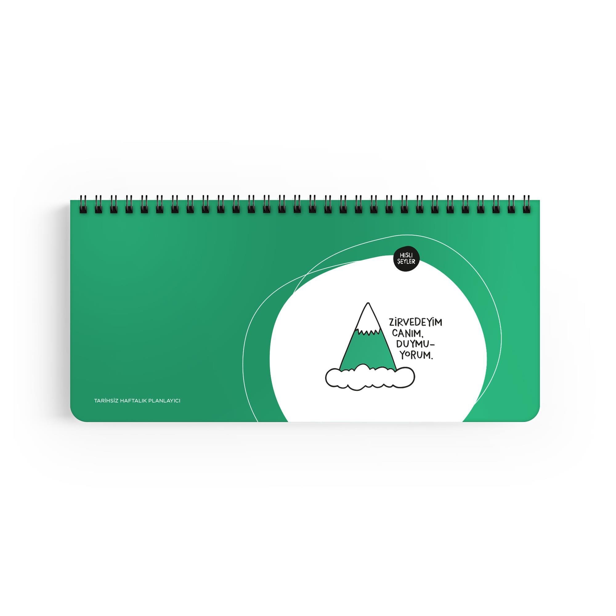 Hisli Şeyler 13x27 Haftalık Planner - Zirvedeyim Canım Duymuyorum