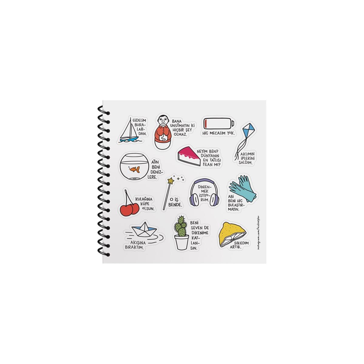 Hisli Şeyler 16x15 Çizgili Defter - Bağlanamıyorum