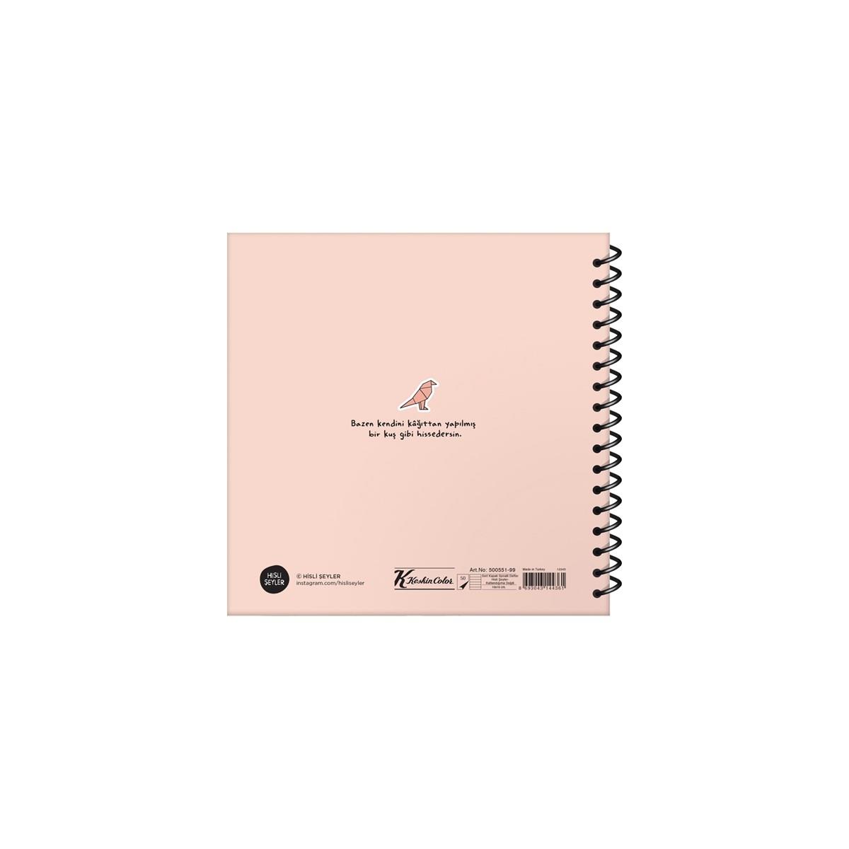 Hisli Şeyler 16x15 Çizgili Defter - Katlandığıma Değdi