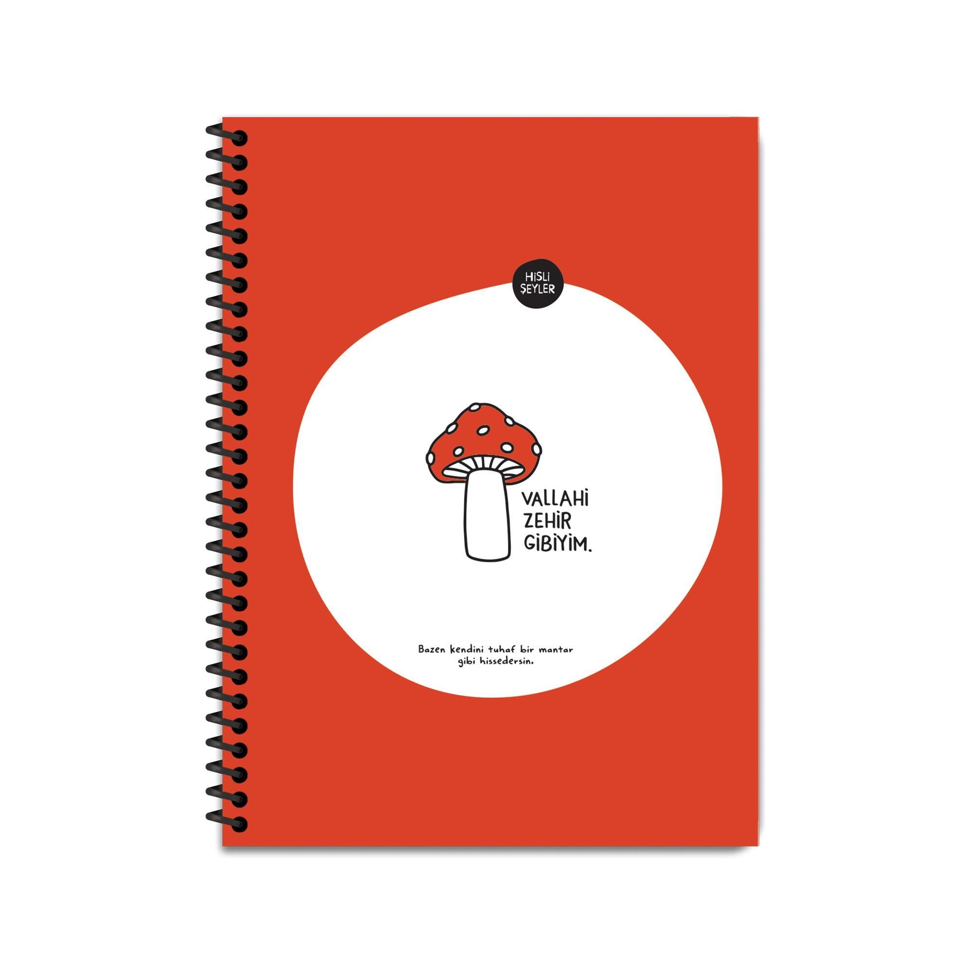 Hisli Şeyler 18.5x25 Kareli Defter - Vallahi Zehir Gibiyim