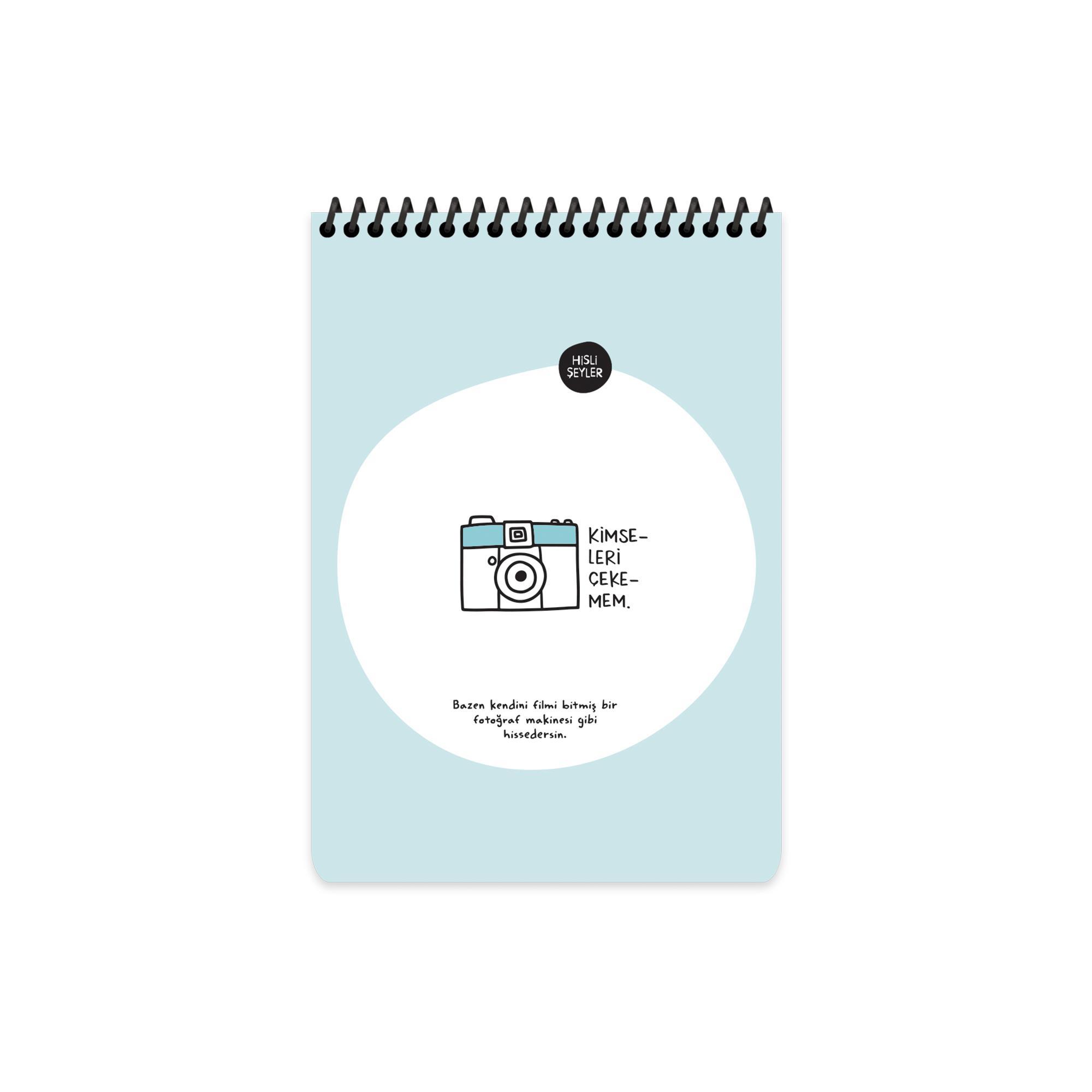 Hisli Şeyler A5 Çizgili Defter - Kimseleri Çekemem