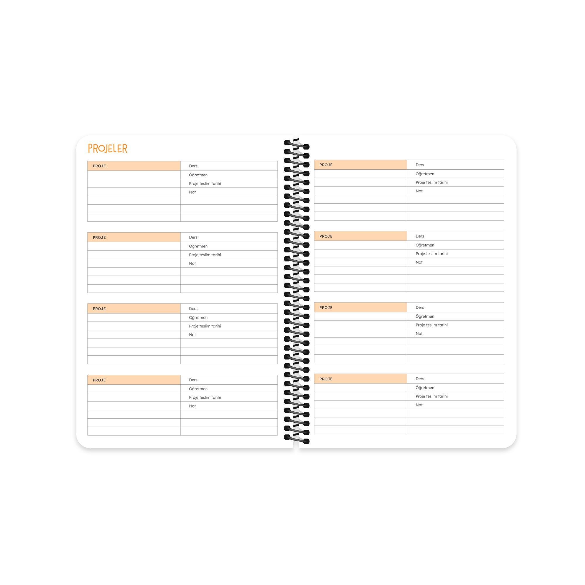 Hisli Şeyler A5 Spiralli Akademik Ajanda - Tutmayın Beni