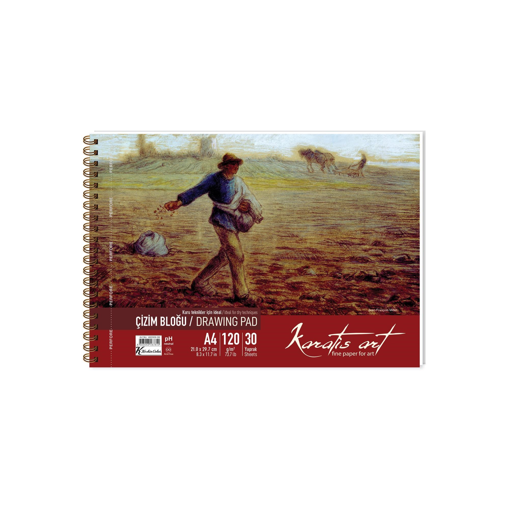 Karatis Art 120Gr A4 30 Yp. Spiralli Çizim Blok