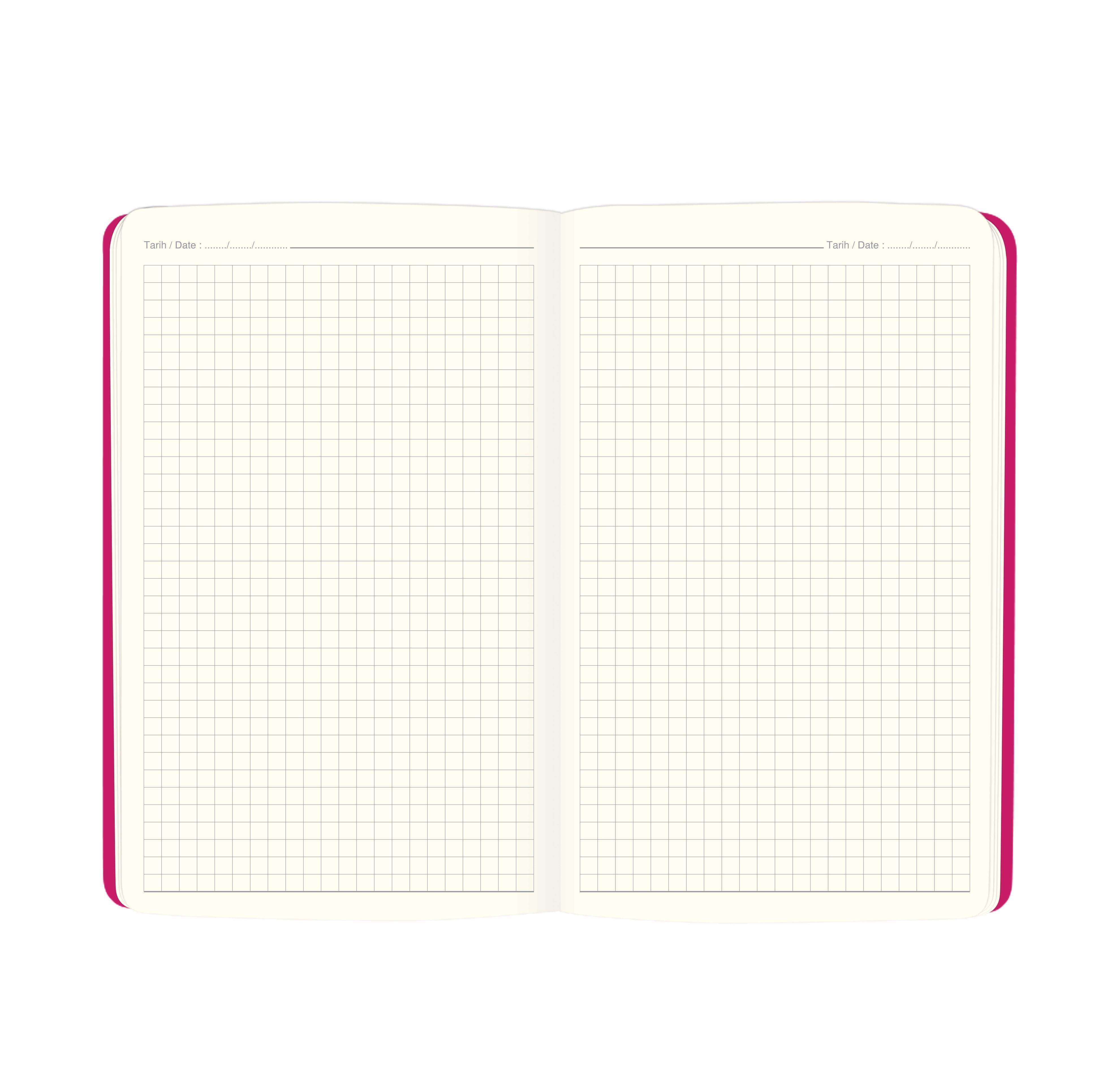 Kareli Ciltli Premier Defter Fuşya 13x21