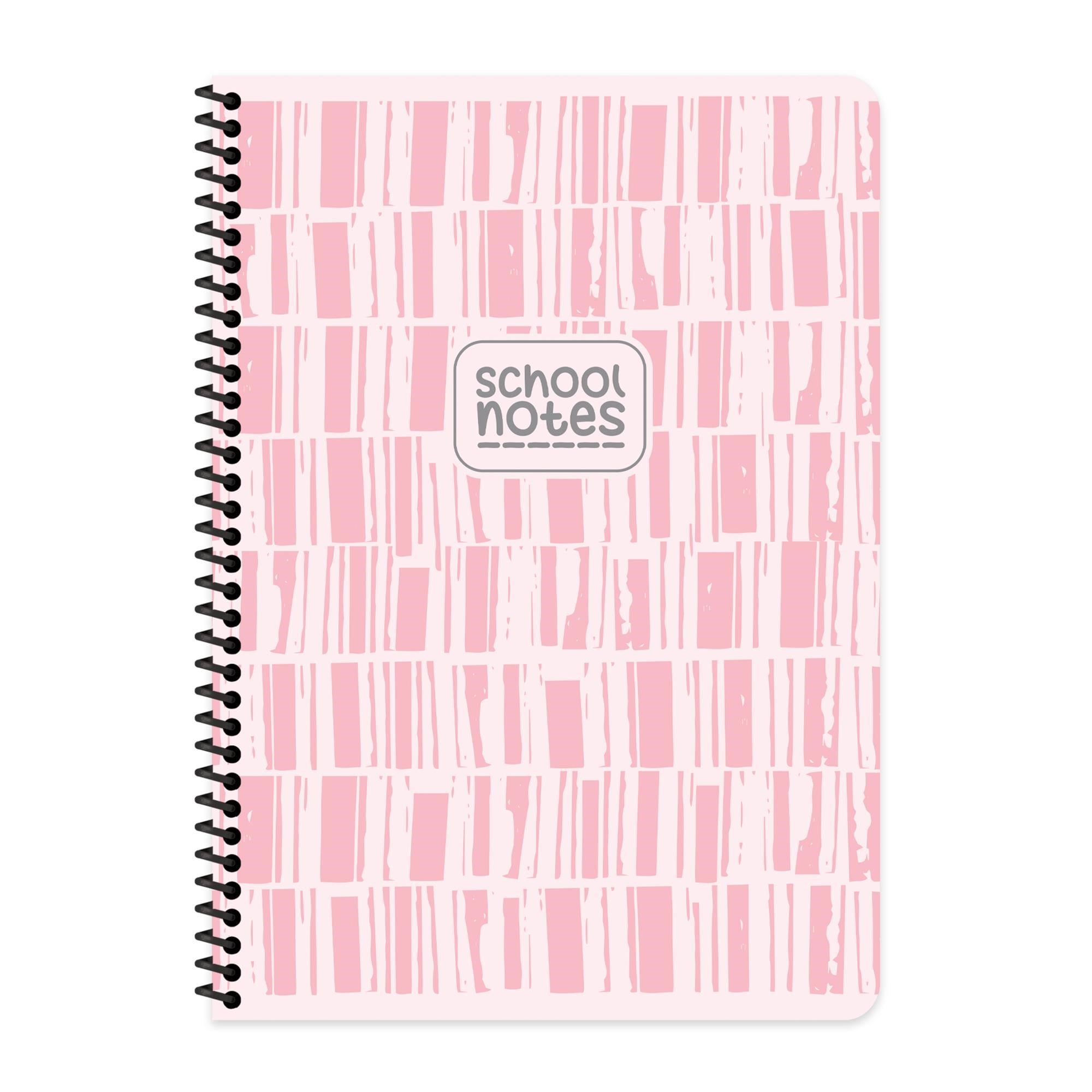 Kareli Karton Kapak Spiralli Çizgi Defter Pembe A4 80 Yp