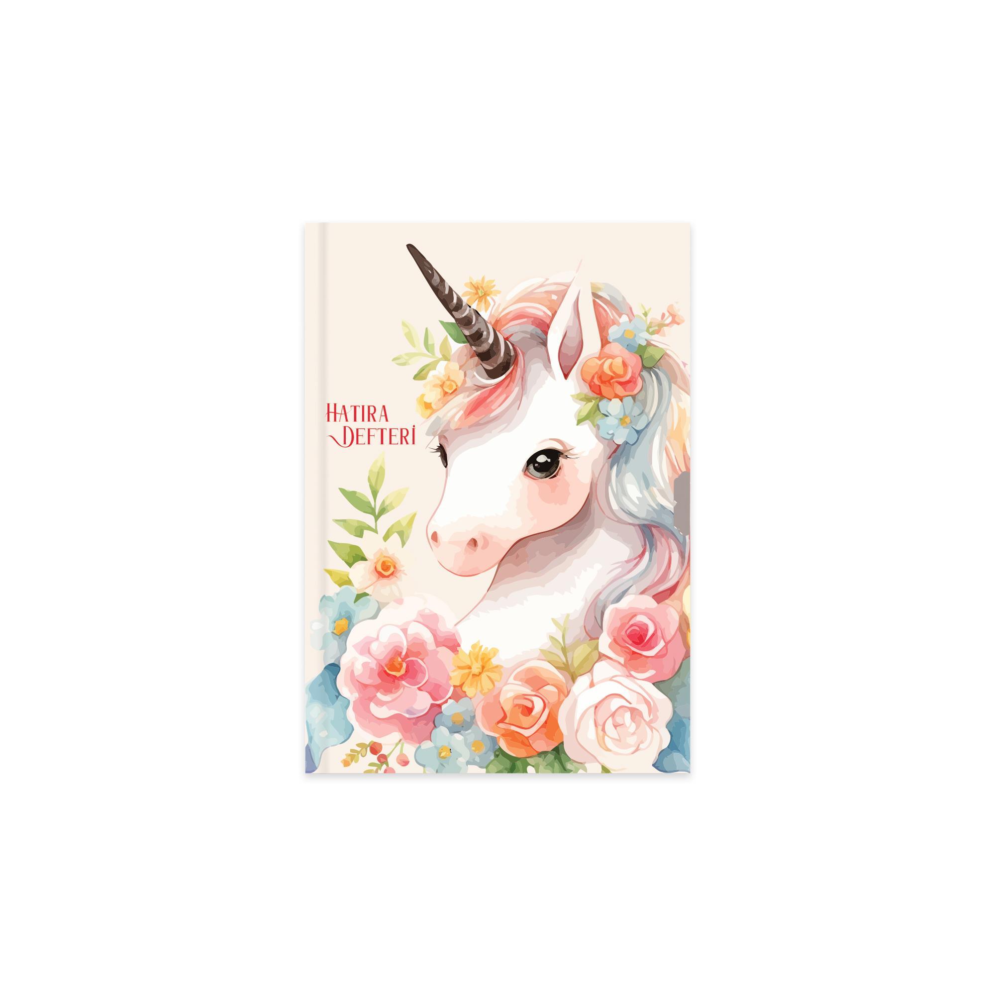 Keskin 14x20 96 Yp.Renkli Anılar Slim Kilitli Hatıra Defteri - Unicorn