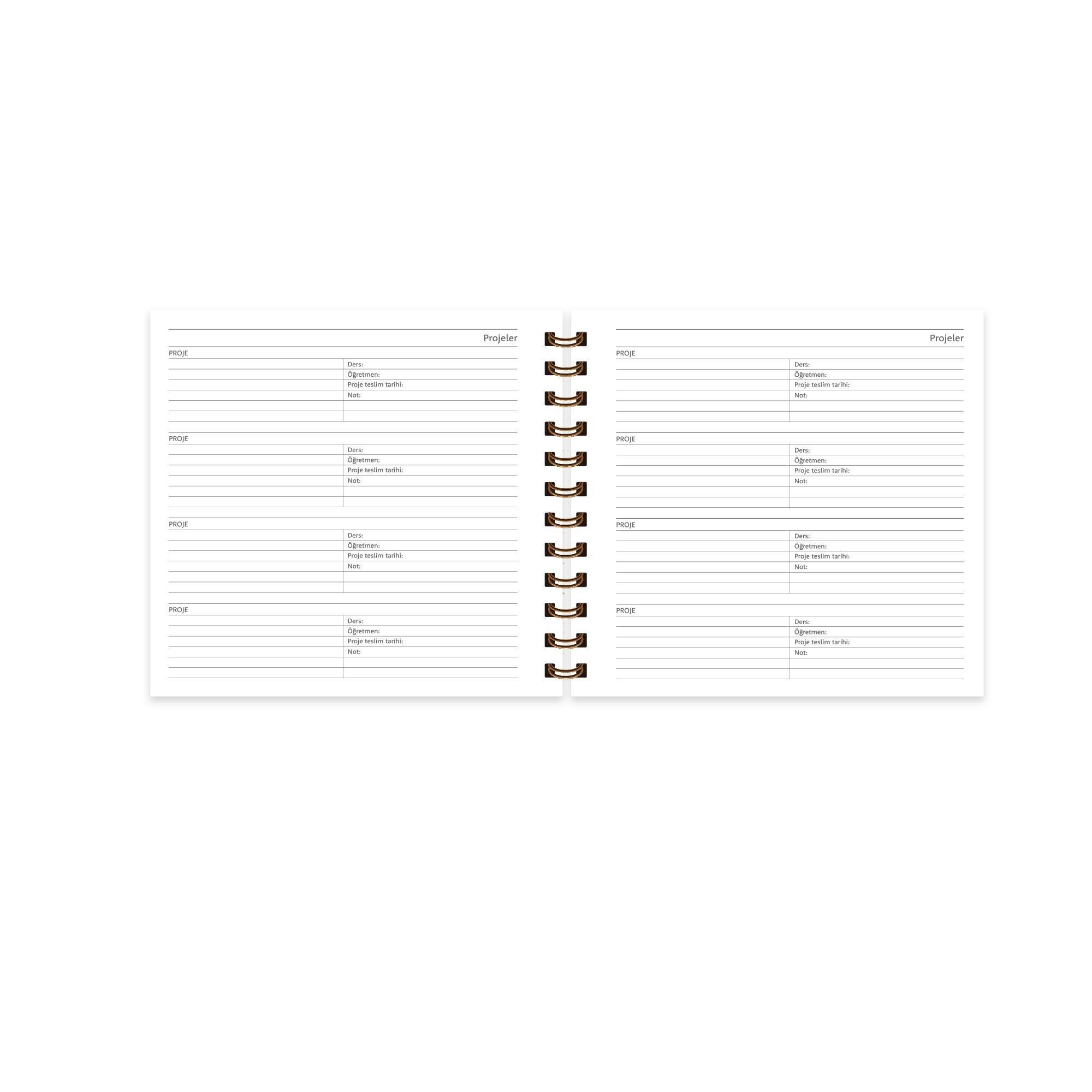 Keskin 16*16 Spiralli Akademik Ajanda - Tropik