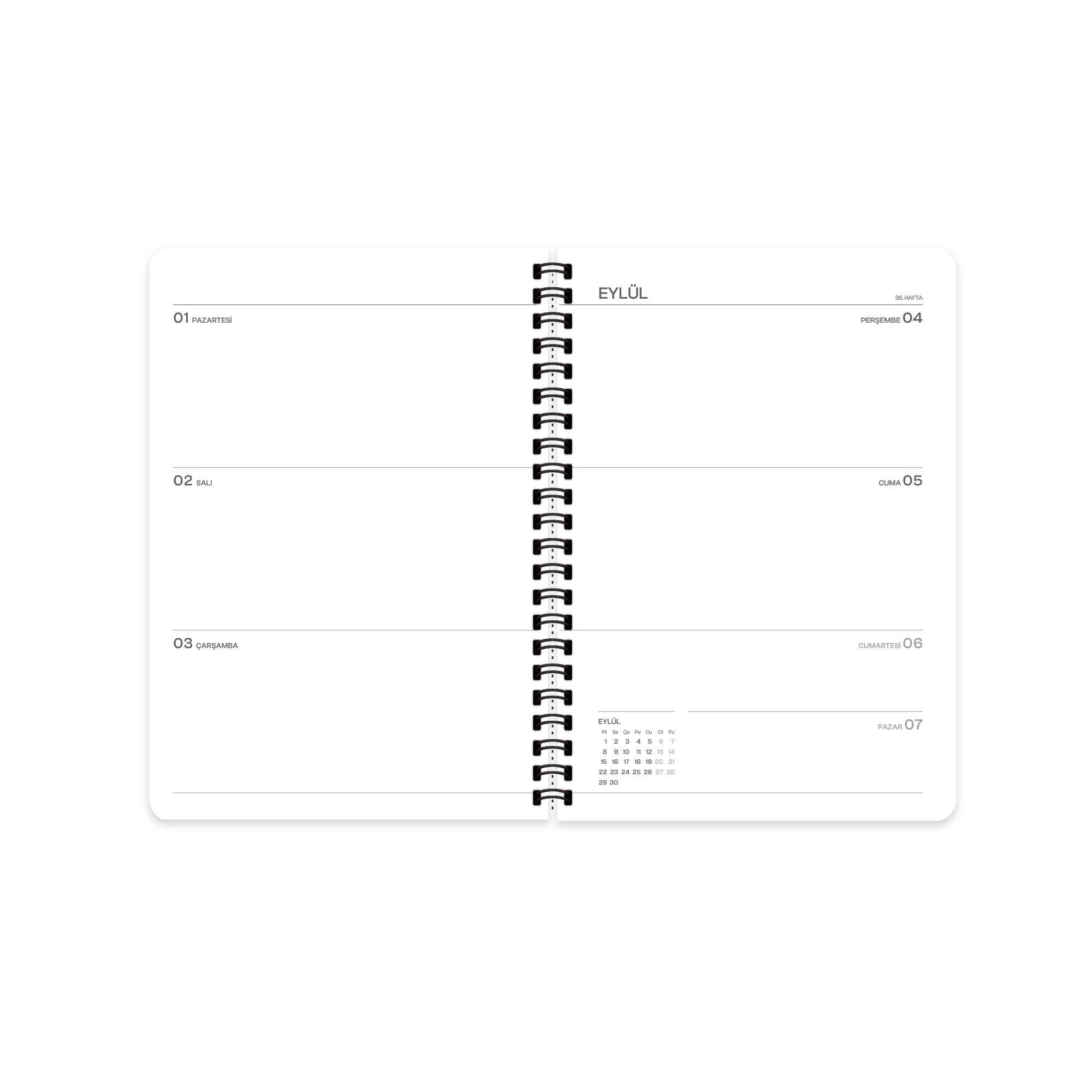 Keskin 16*23 Spiralli Akademik Ajanda - Amber