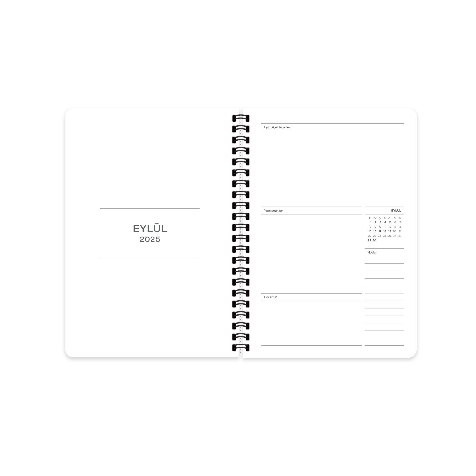 Keskin 16*23 Spiralli Akademik Ajanda - Amber