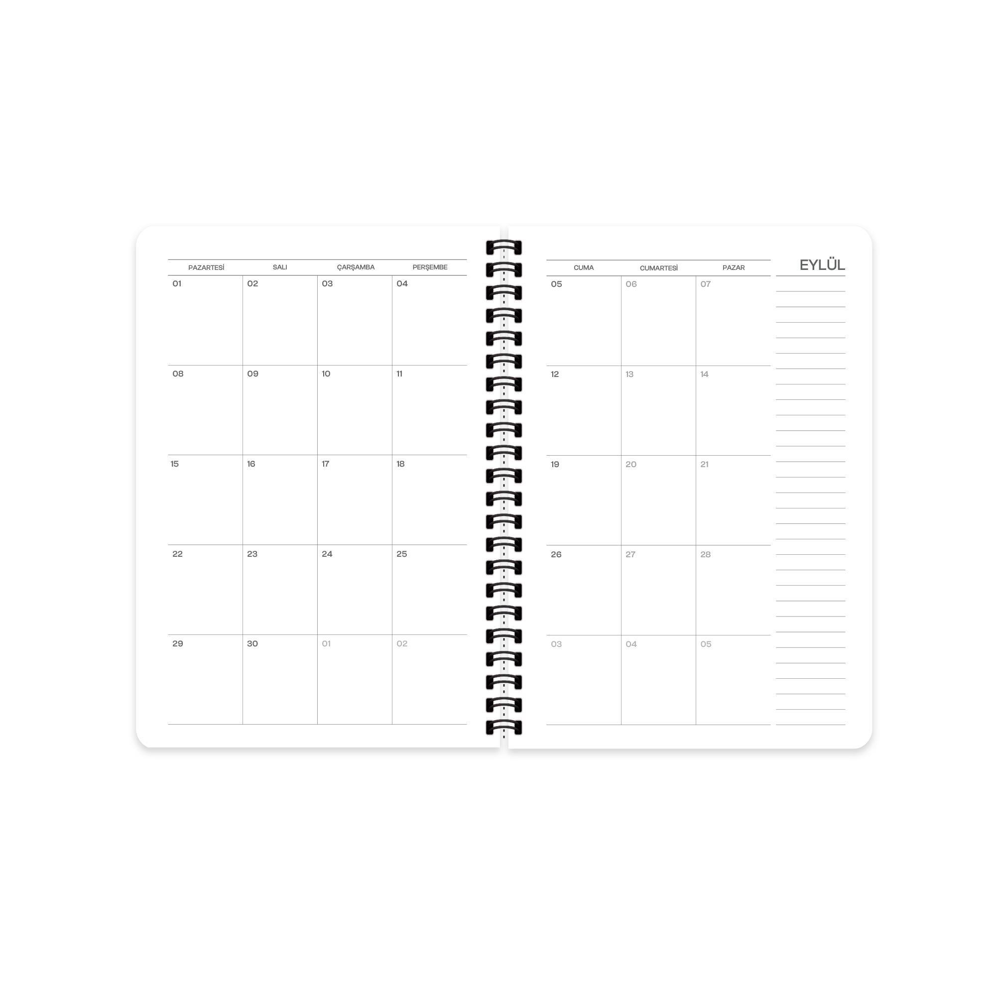 Keskin 16*23 Spiralli Akademik Ajanda - Amber