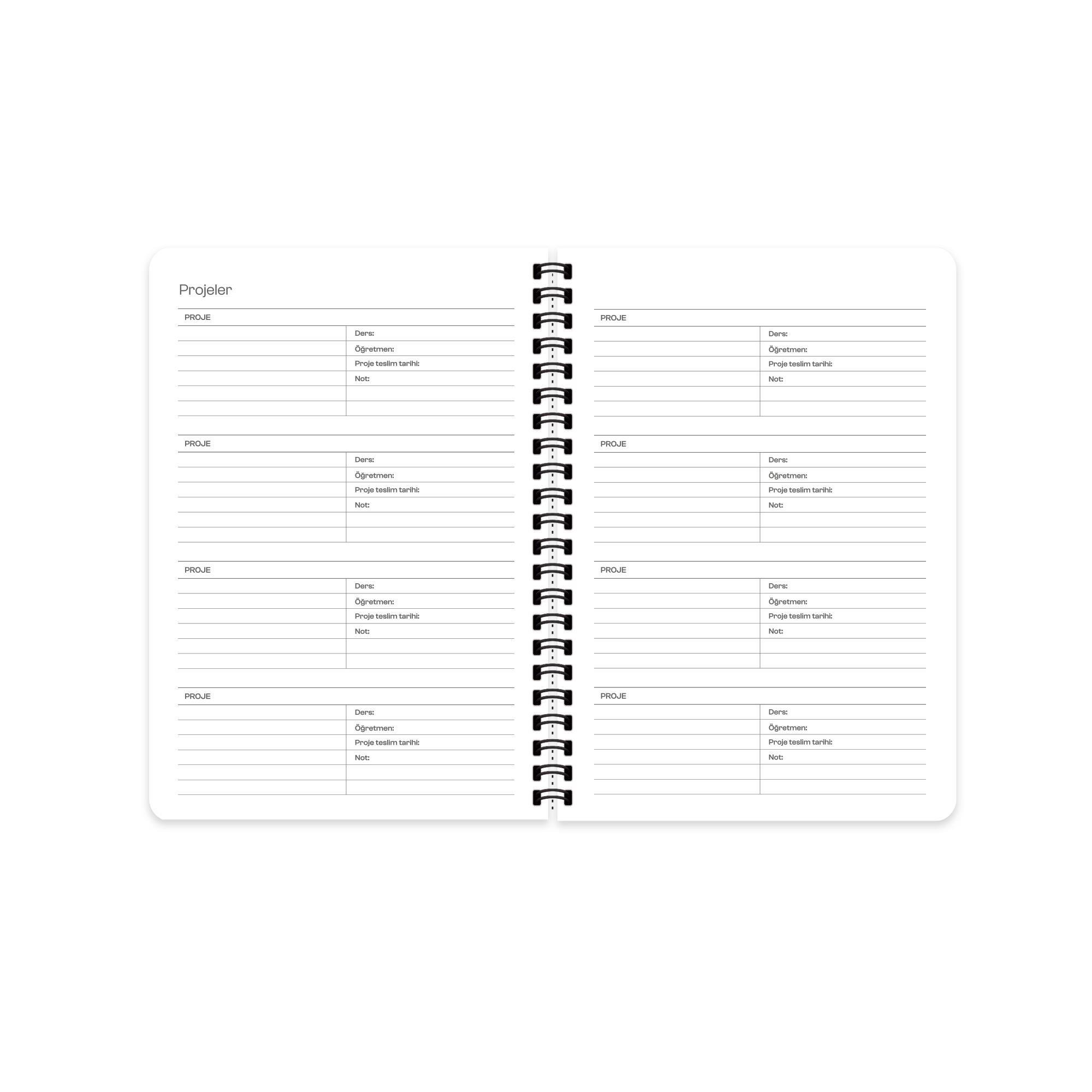 Keskin 16*23 Spiralli Akademik Ajanda - Mavi 