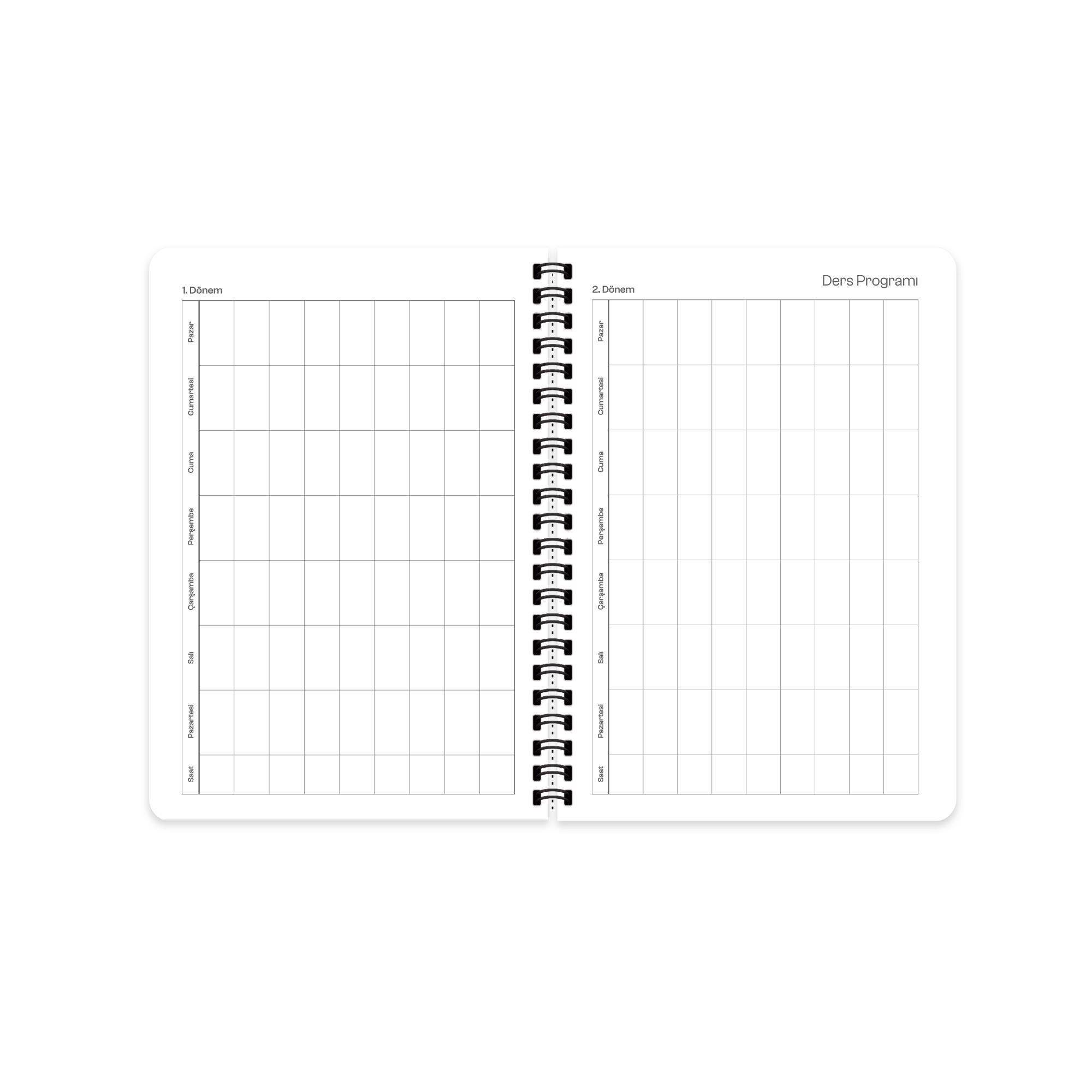 Keskin 16*23 Spiralli Akademik Ajanda - Mavi 