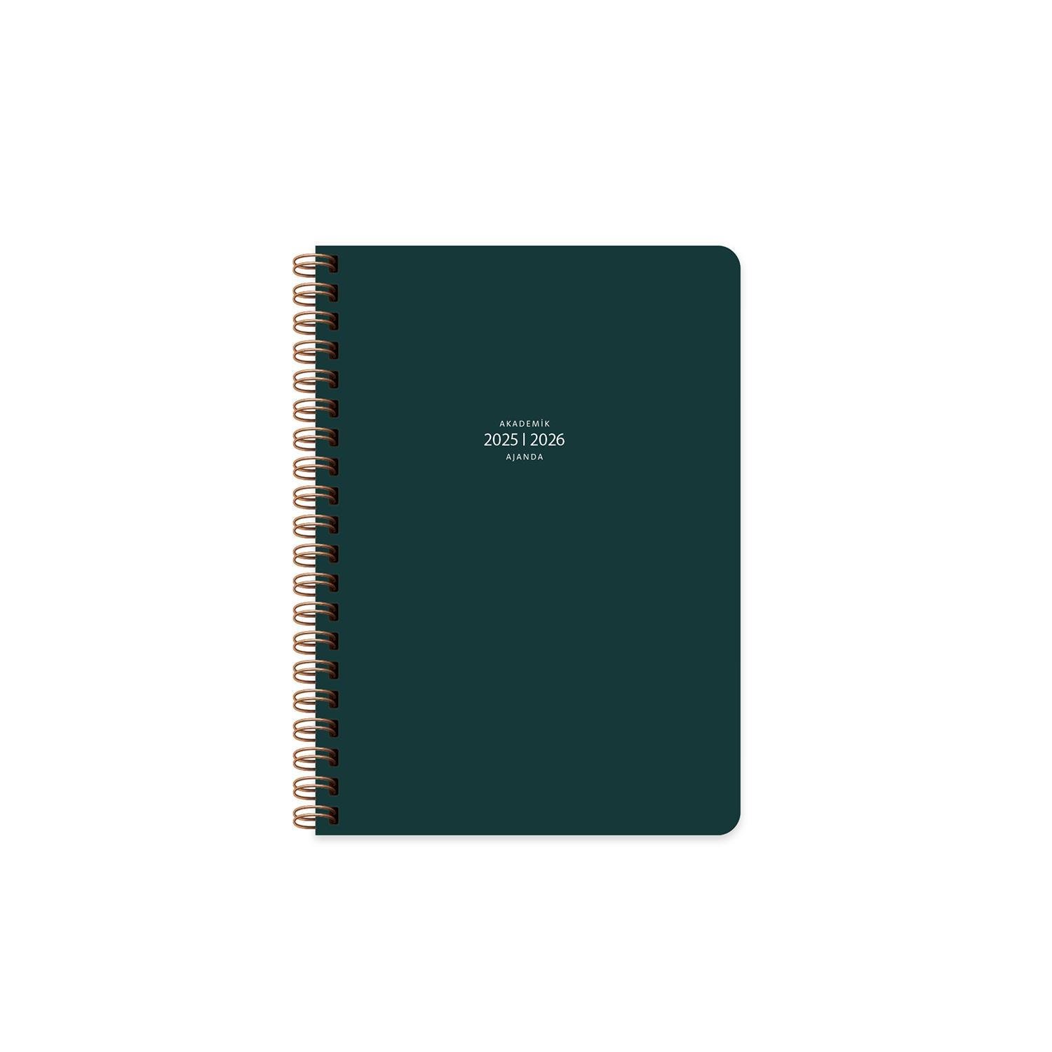 Keskin 16*23 Spiralli Akademik Ajanda - Yeşil