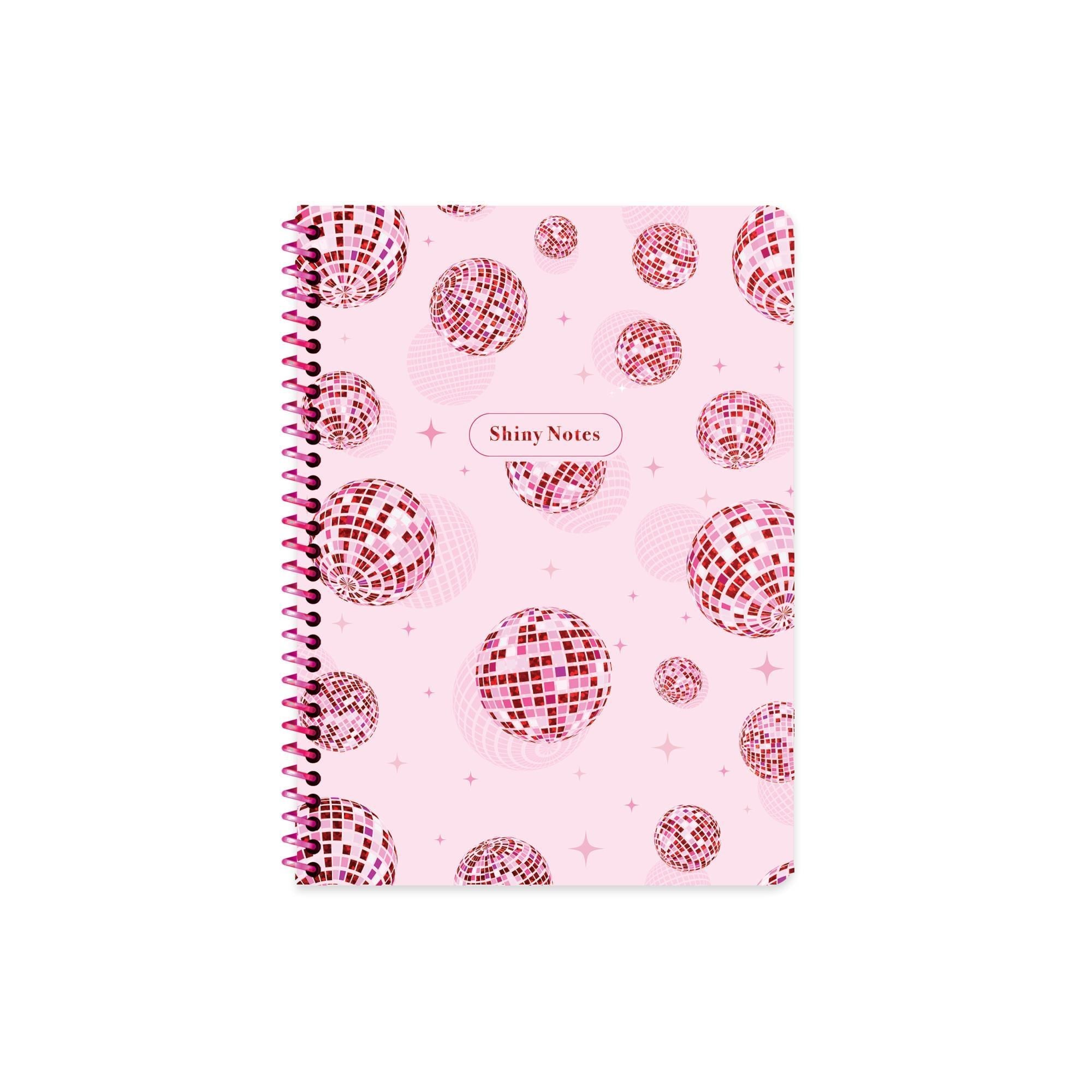 Keskin 16,5 x 22,5 Kareli Spiralli Işıltı Defter - Pembe