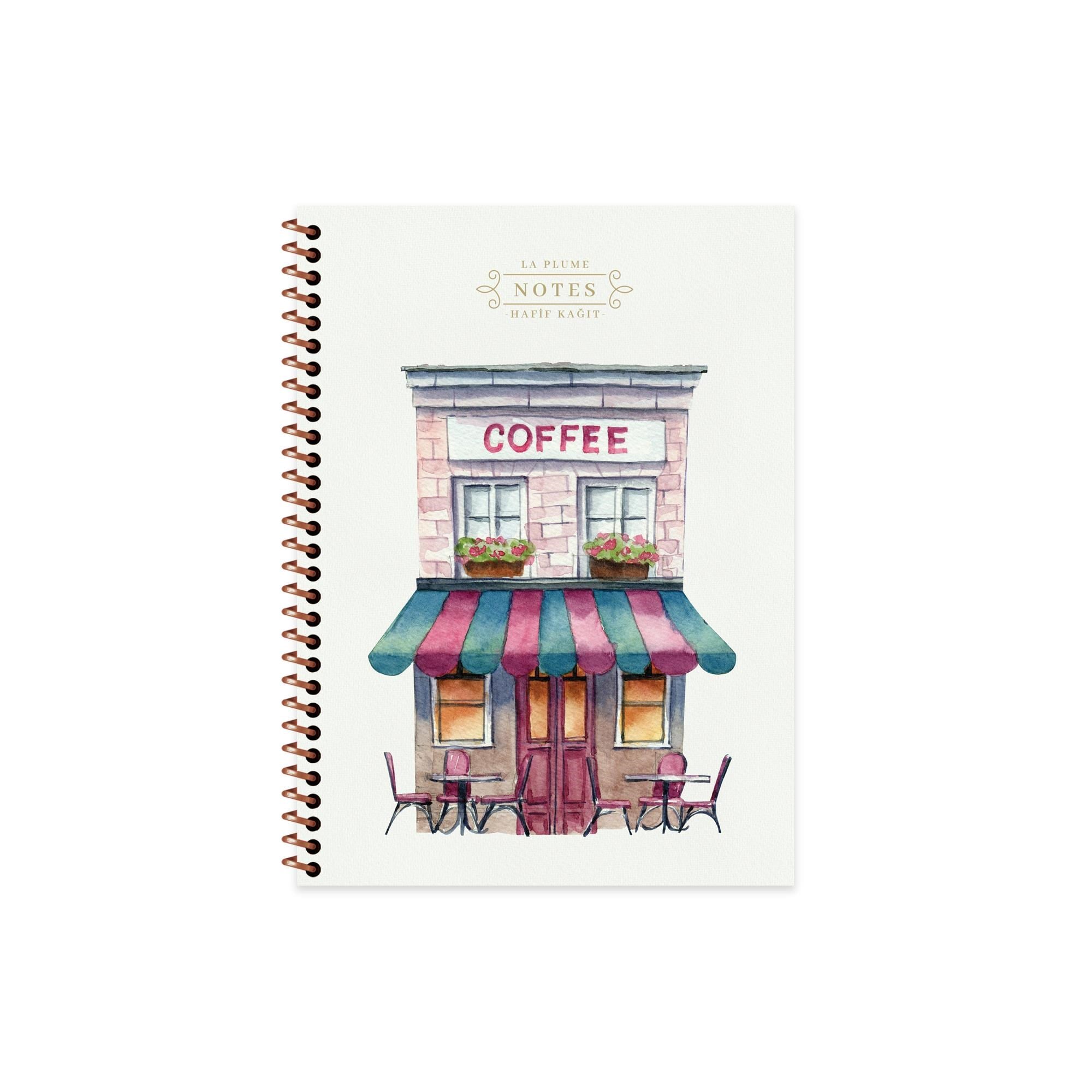 Keskin 16,5*22,5 Çizgili Karton Kapak La Plume Shop Defter - Pembe