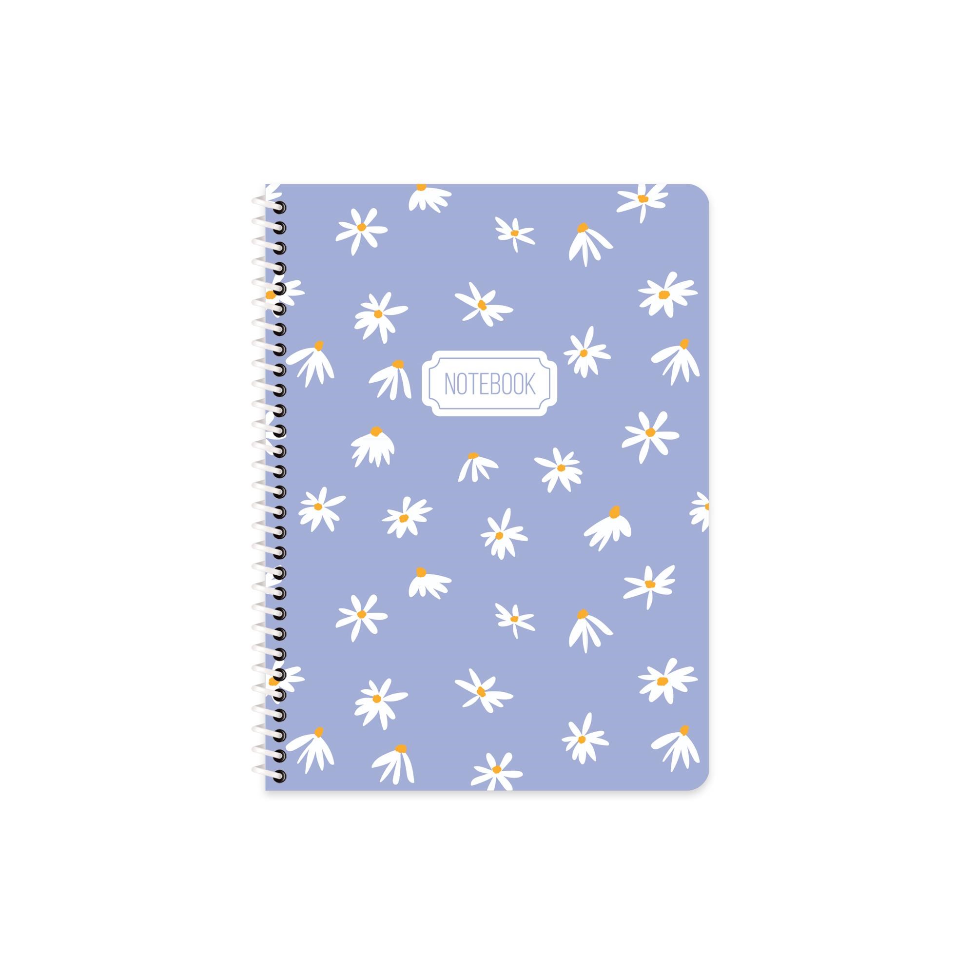 Keskin 16,5*22,5 Kareli Karton Kapak Spiralli Blume Defter - Mavi