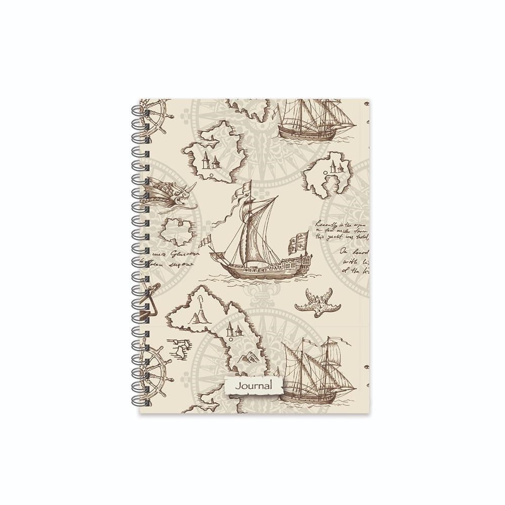 Keskin 16,5*22,5 Kareli Spiralli Sert Kapak Journal Defter - No:01