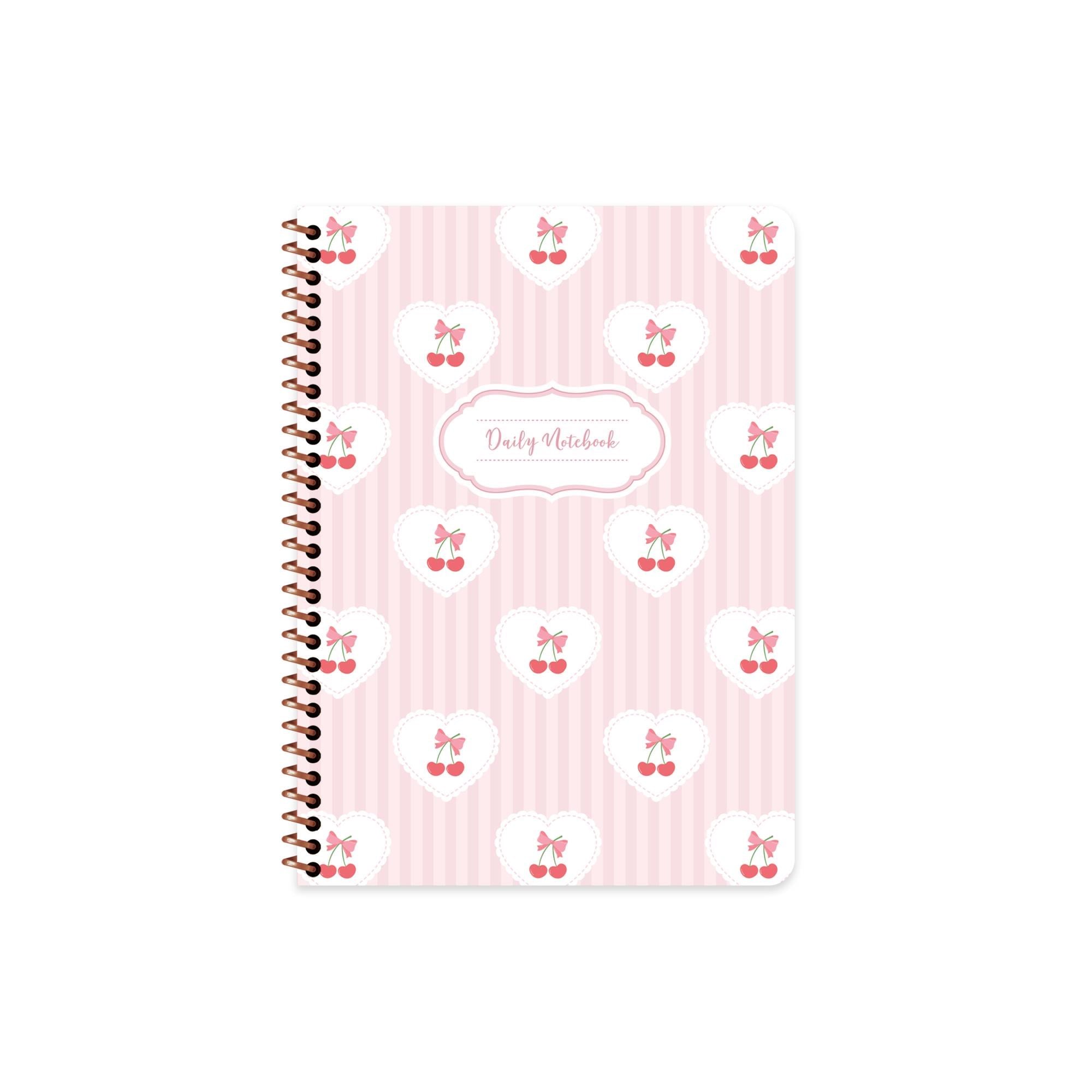Keskin 16,5*22,5 Kurdele Çizgisiz Spiralli Sert Kapak Defter-Kiraz