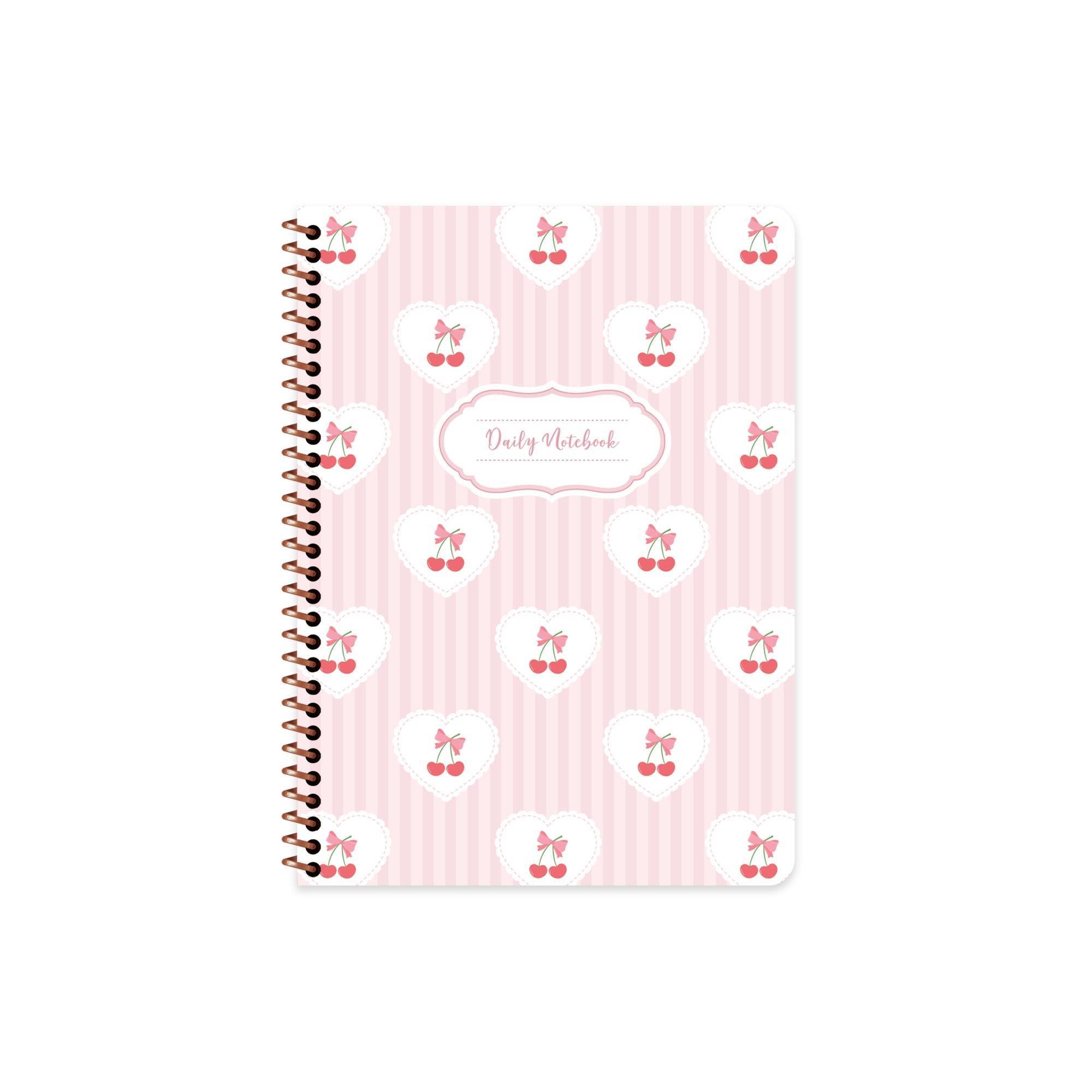 Keskin 16,5*22,5 Kurdele Çizgisiz Spiralli Sert Kapak Defter-Kiraz