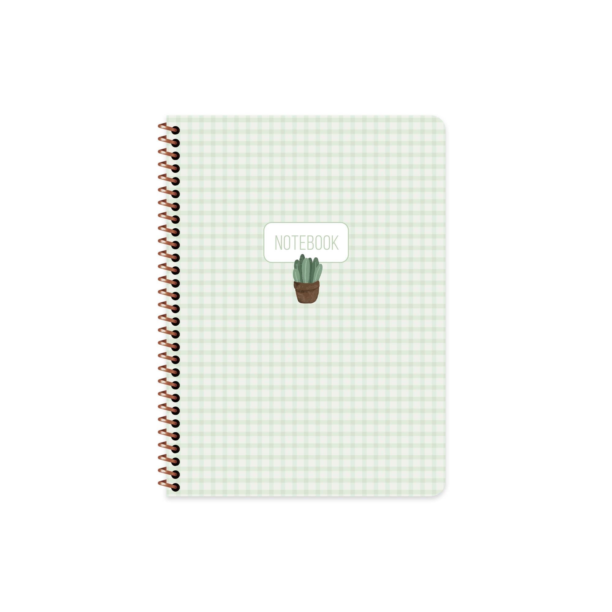 Keskin 16,5*22,5 Pötikare Çizgili Spiralli Sert Kapak Defter- Yeşil