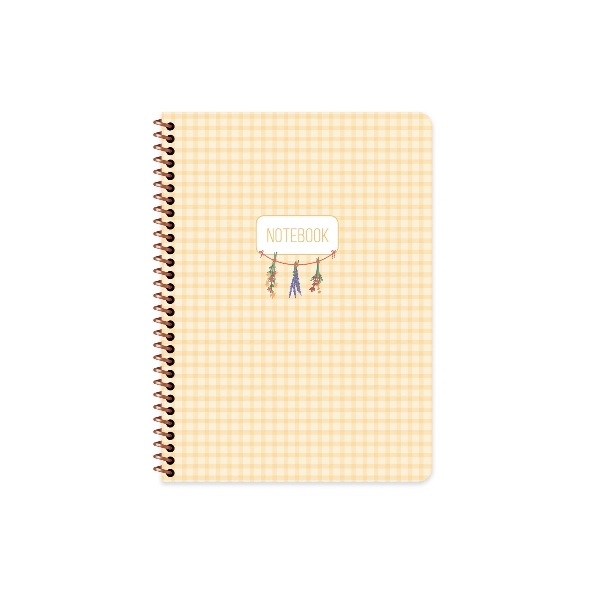 Keskin 16,5*22,5 Pötikare Çizgili Spiralli Sert Kapak Defter- Sarı