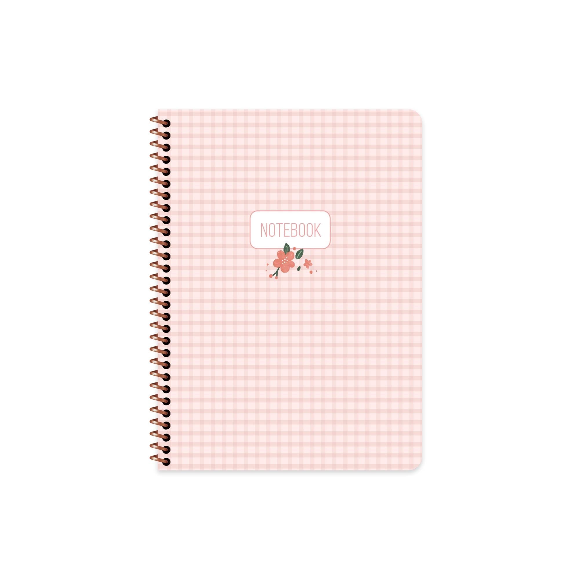 Keskin 16,5*22,5 Pötikare Kareli Spiralli Sert Kapak Defter- Pembe