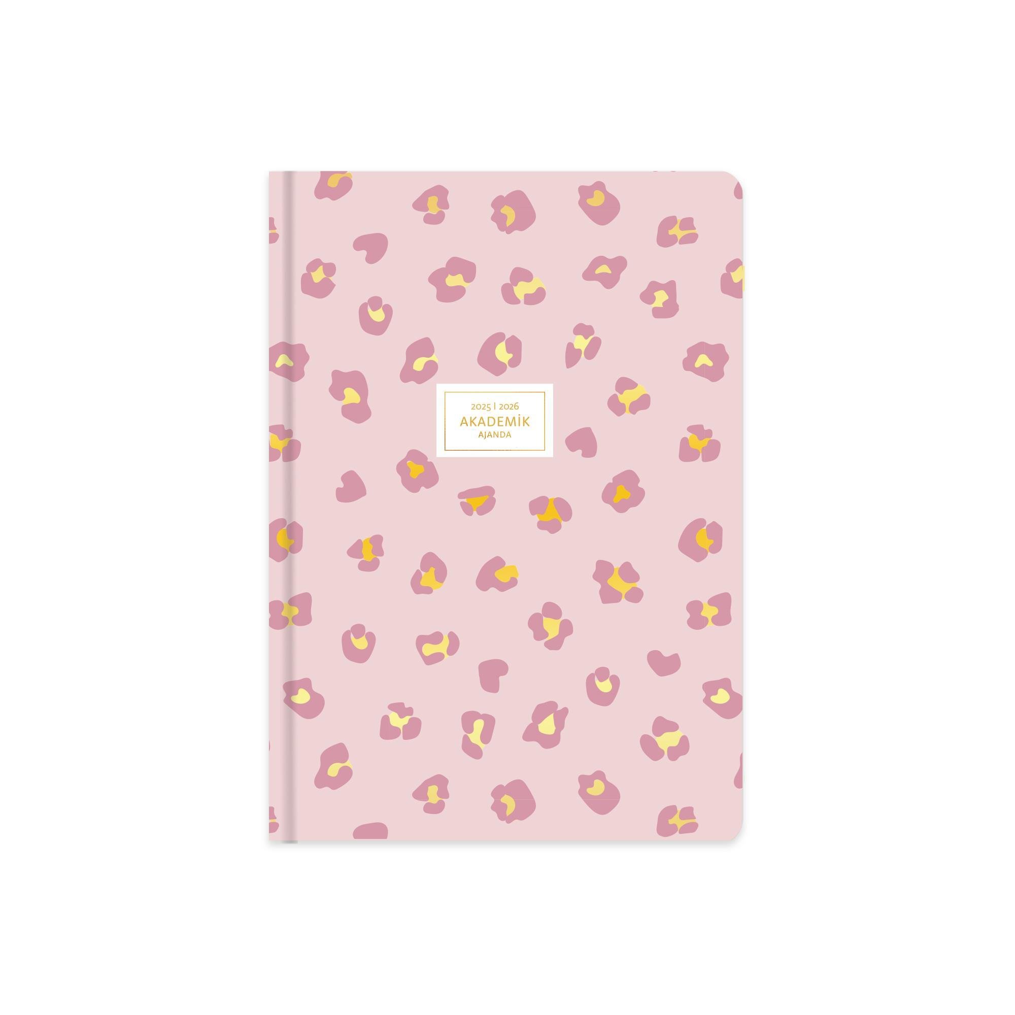 Keskin 17*24 Ciltli Akademik Ajanda - Pembe Leopar