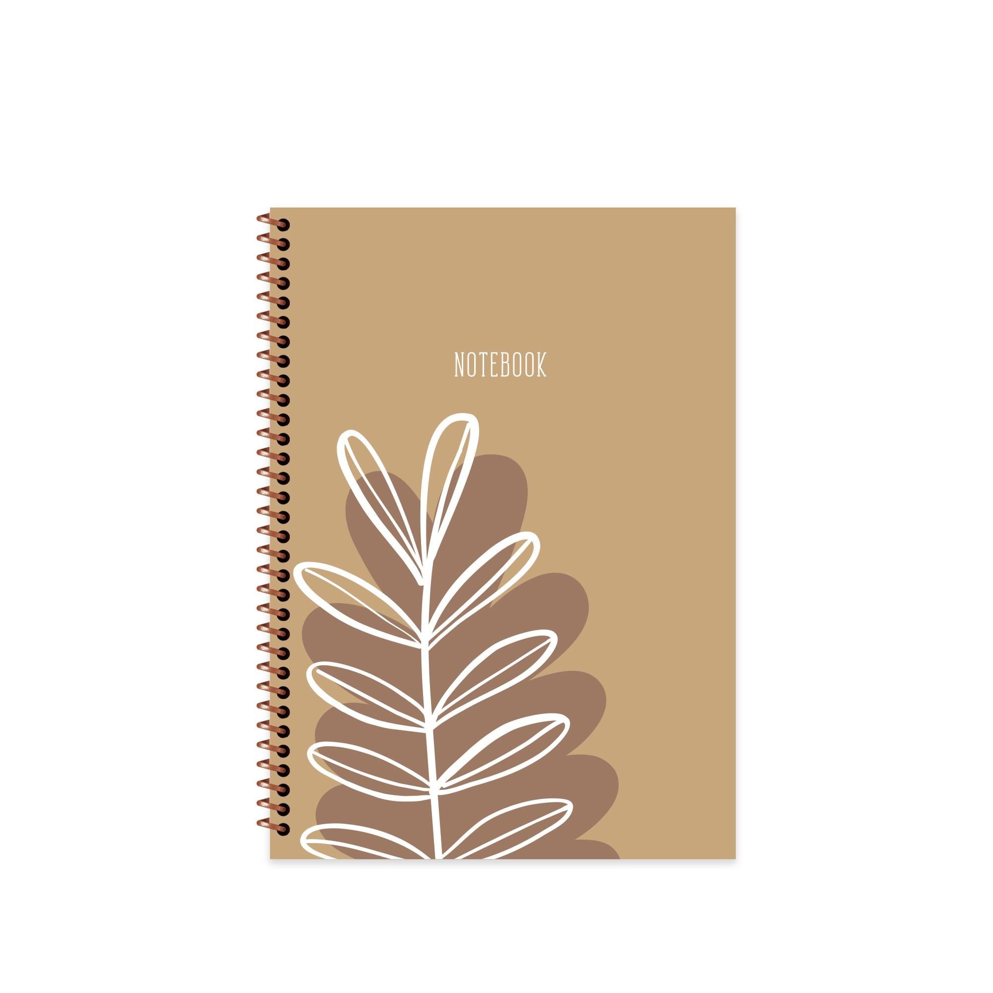 Keskin 17x24 Çizgili Spiralli Sert Kapak La Plume Flora Defter - Kahverengi