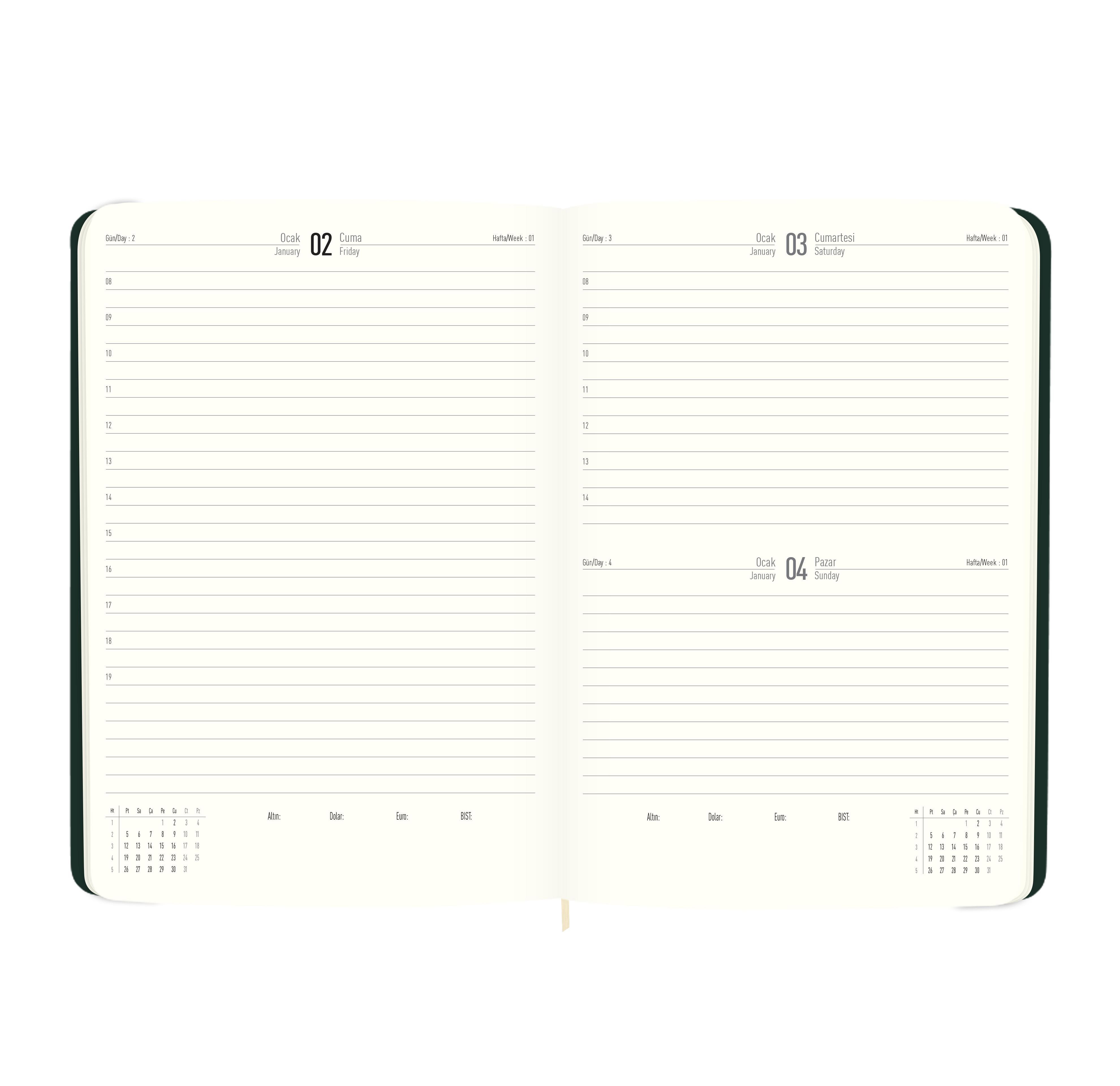 Keskin 2026-14*20 Günlük Termo Deri Ajanda-Kahverengi