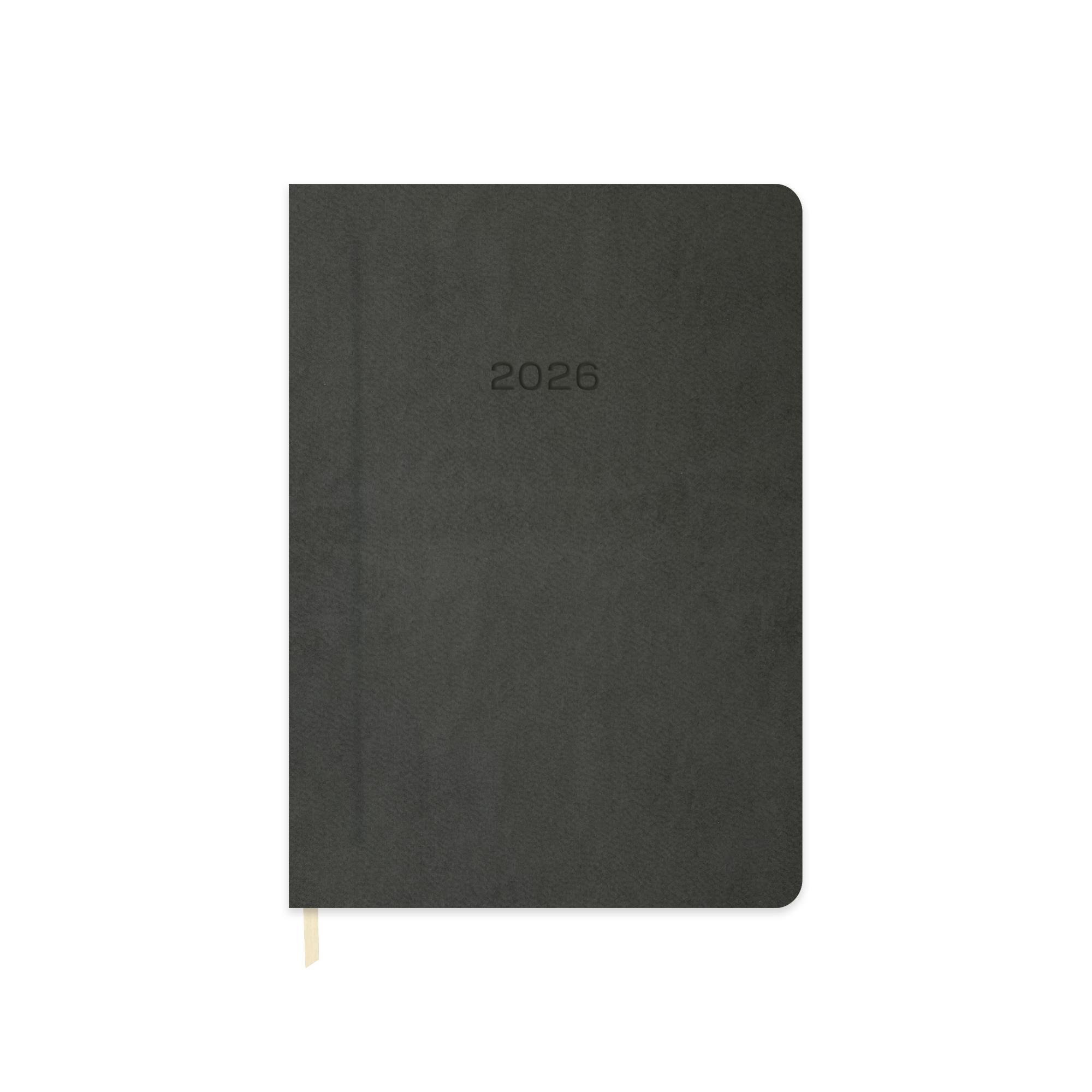 Keskin 2026-16*24 Günlük Termo Deri Ajanda-Gri