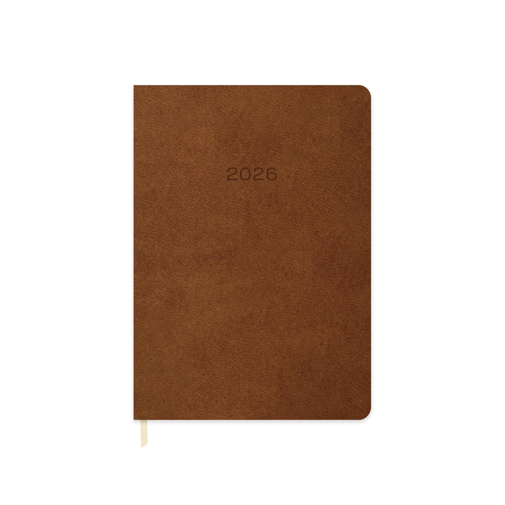 Keskin 2026-16*24 Günlük Termo Deri Ajanda-Kahverengi