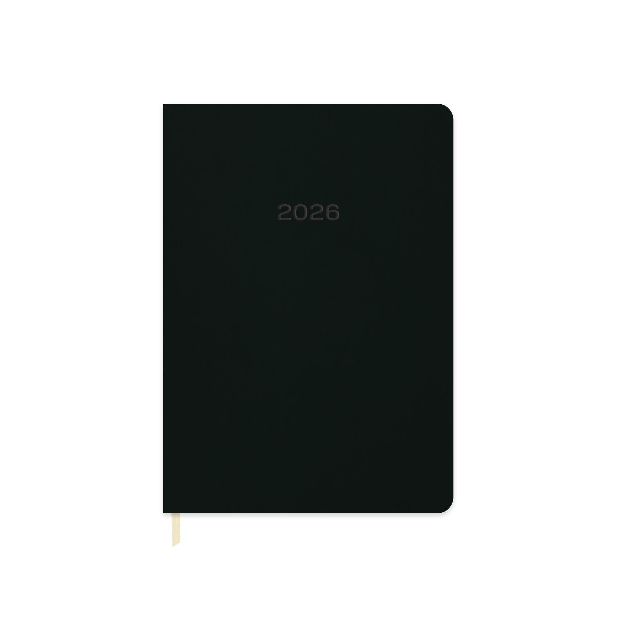 Keskin 2026-16*24 Günlük Termo Deri Ajanda-Siyah