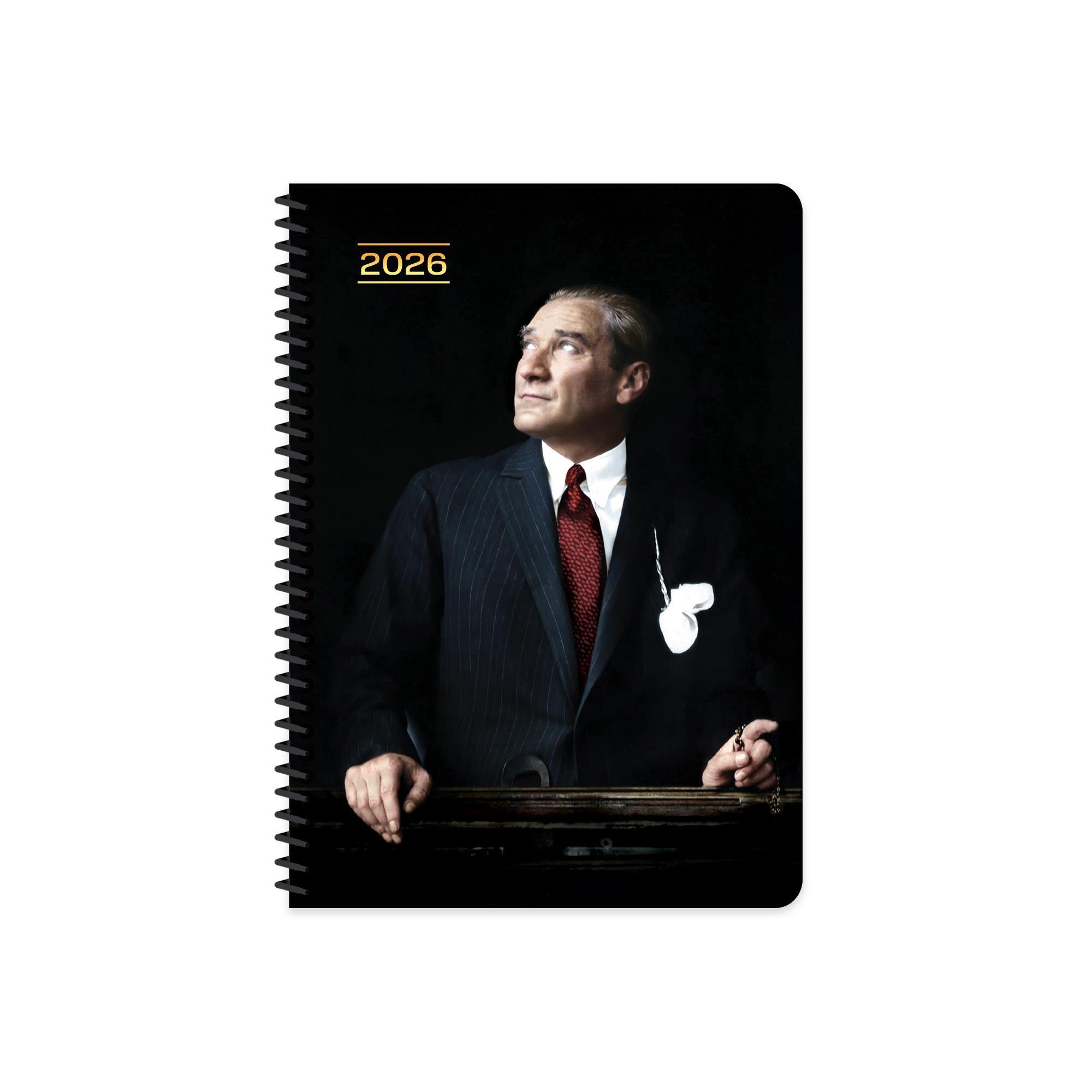 Keskin 2026-17*24 Atatürk Günlük Spiralli Ajanda - Cumhurbaşkanı