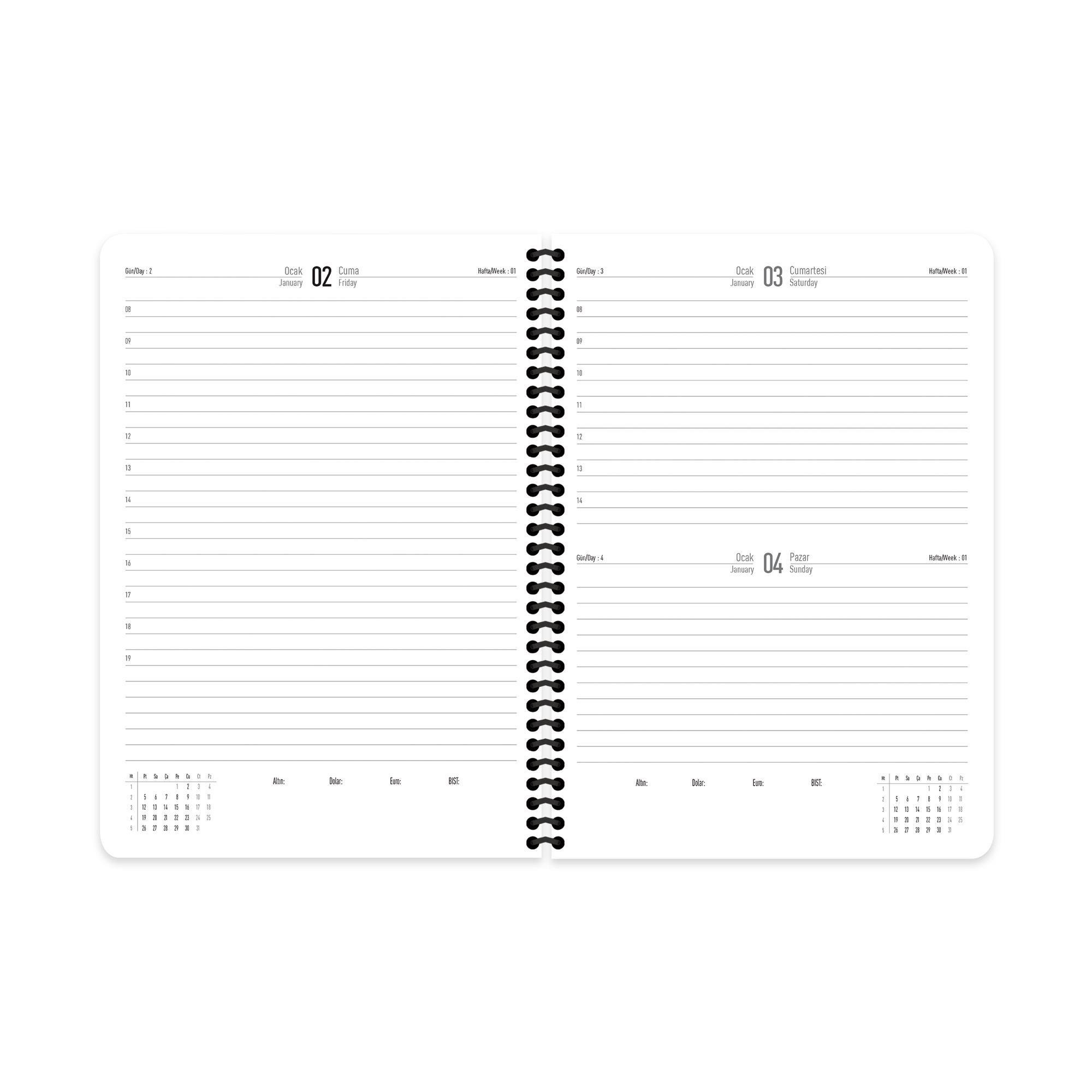 Keskin 2026-17*24 Atatürk Günlük Spiralli Ajanda - Başkomutan