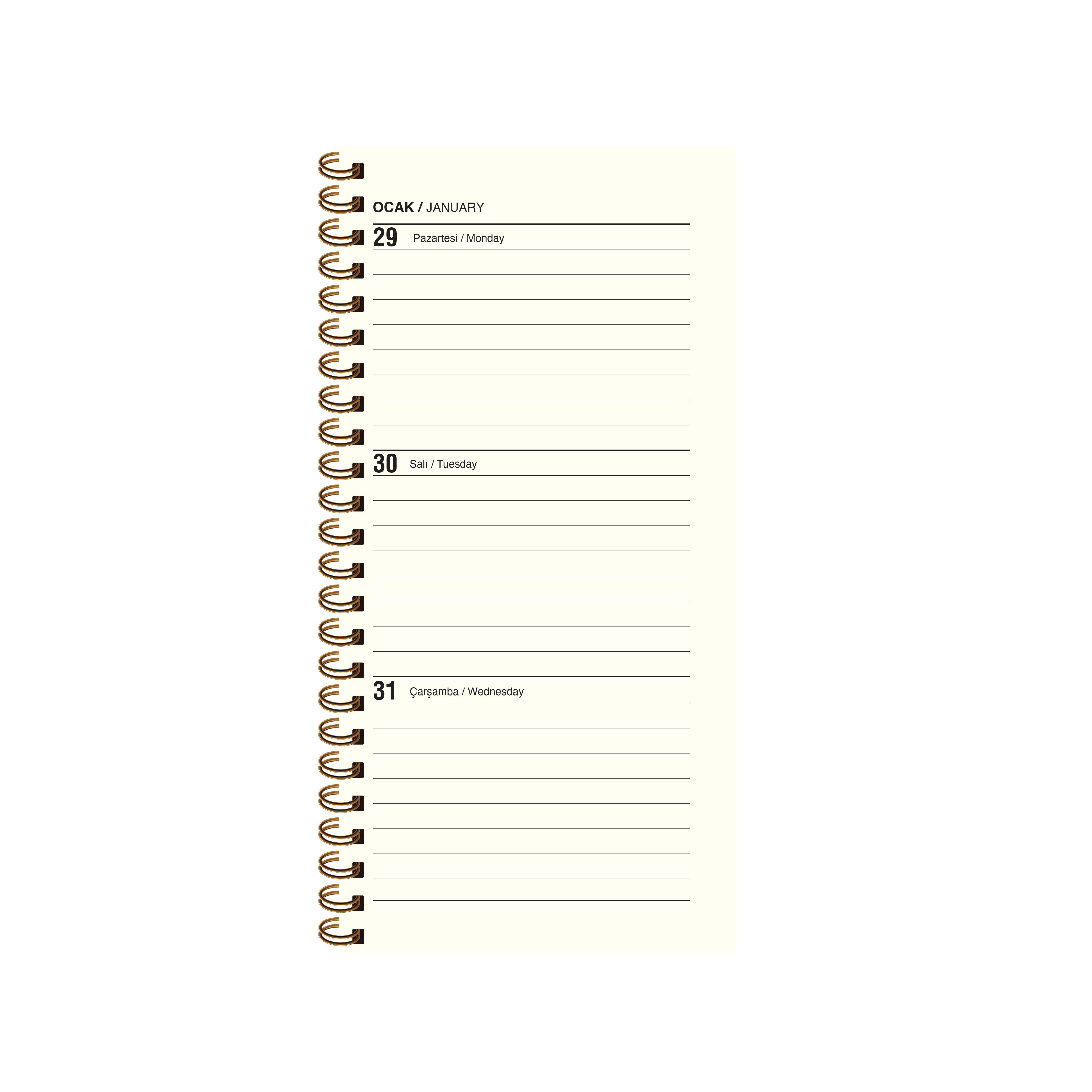Keskin 2026-8*16 Haftalık Spiralli Cep Ajandası - Bordo