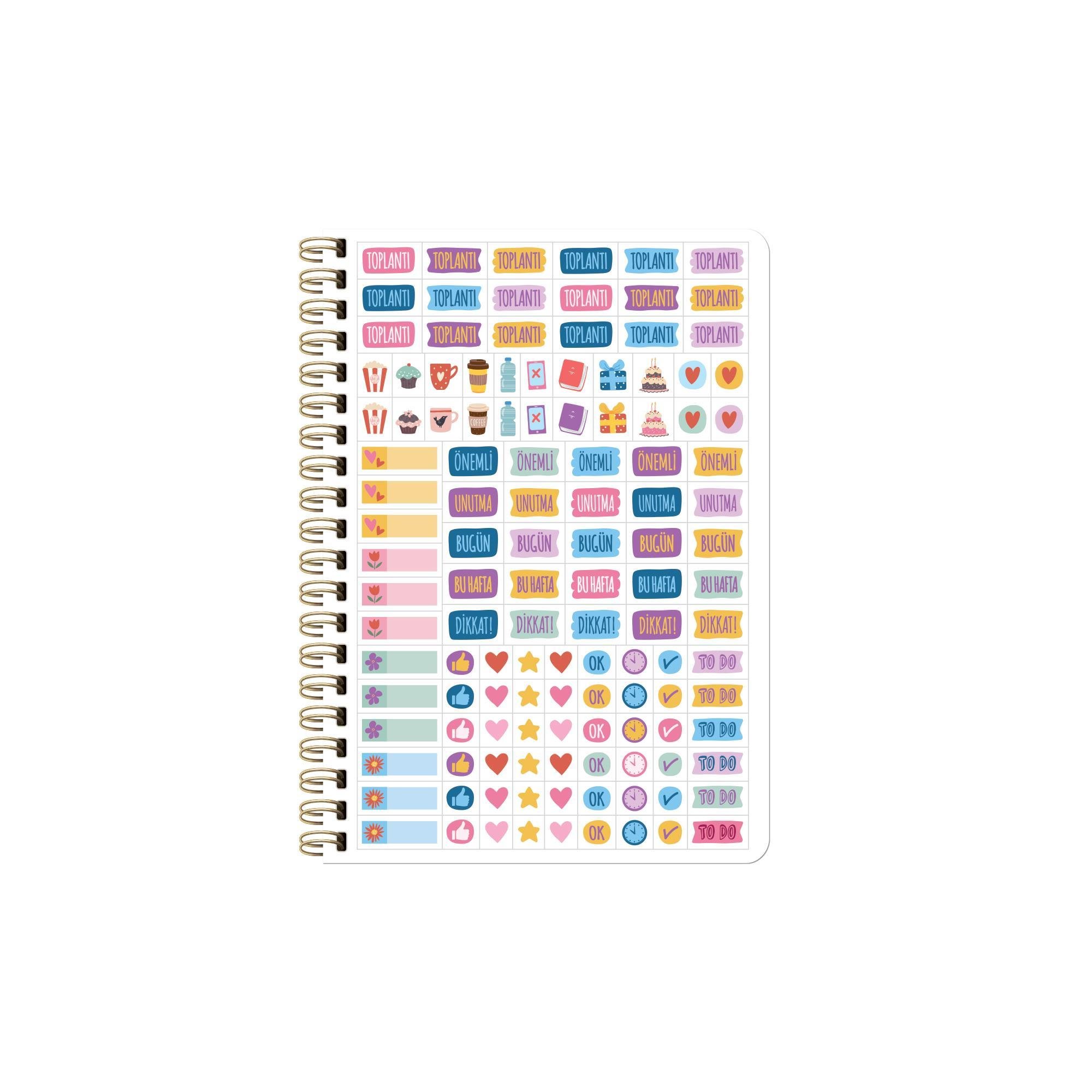 Keskin 2026-A5 Spr.Sert Kp.Haftalık Ajanda - Açelya