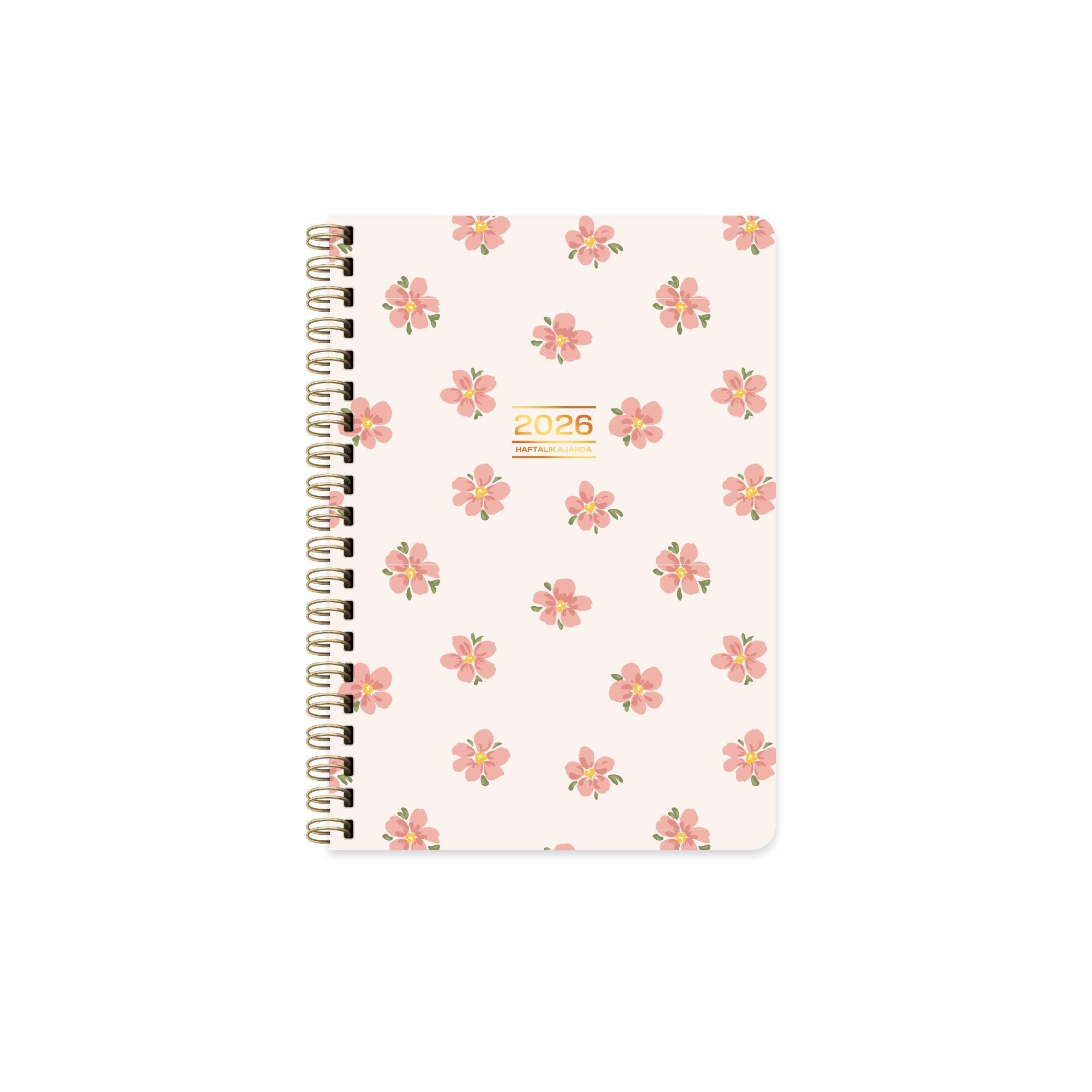 Keskin 2026-A5 Spr.Sert Kp.Haftalık Ajanda - Açelya