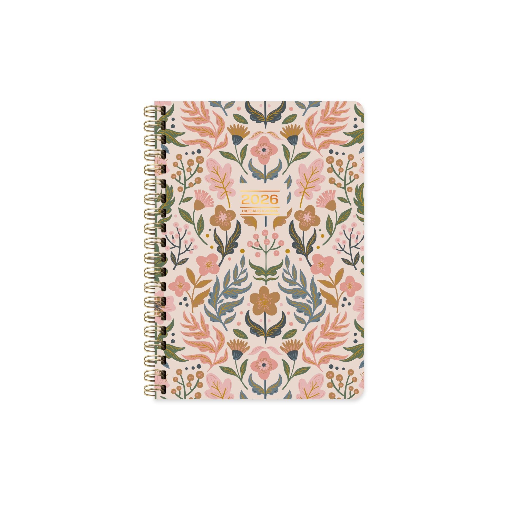 Keskin 2026-A5 Spr.Sert Kp.Haftalık Ajanda - Bahçe