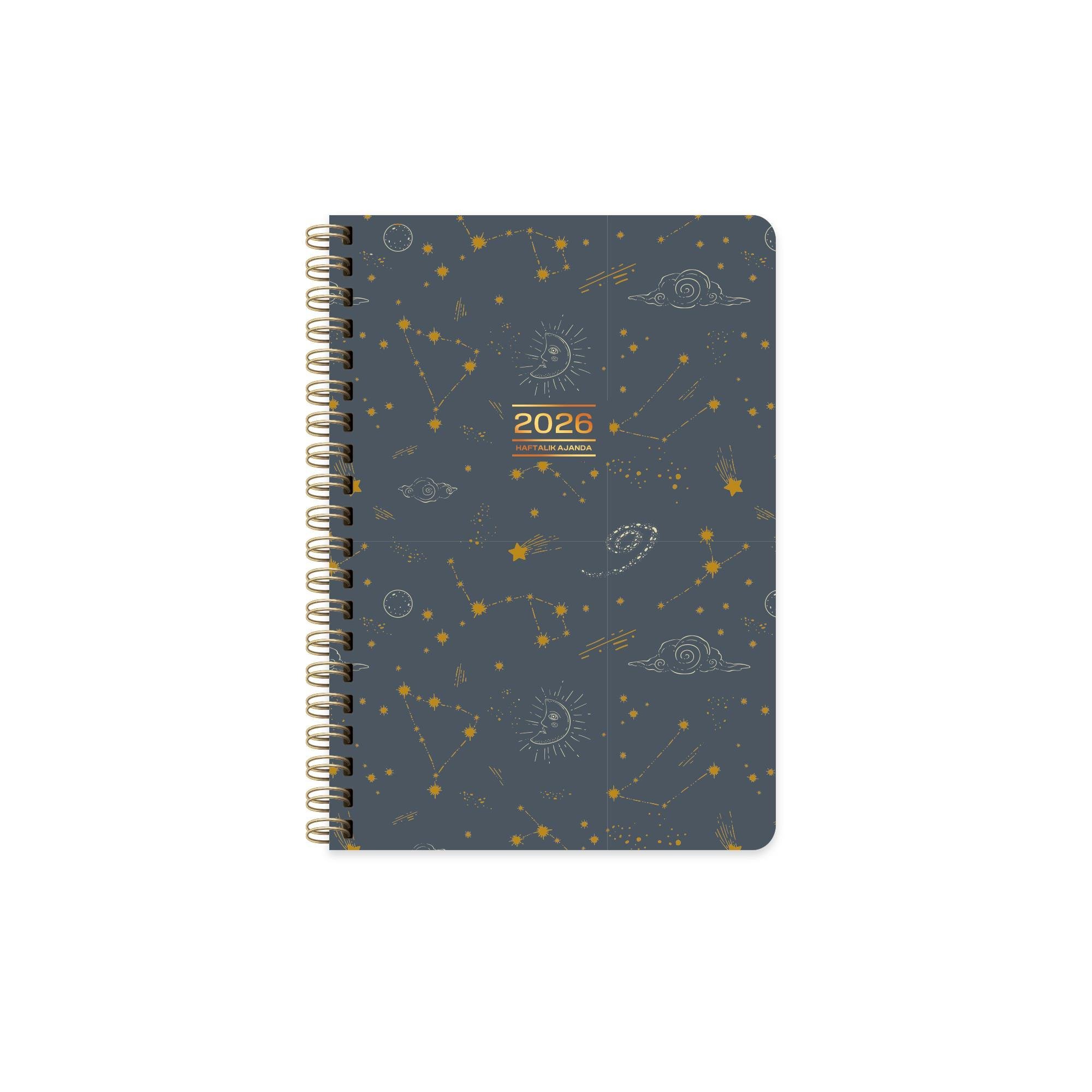 Keskin 2026-A5 Spr.Sert Kp.Haftalık Ajanda - Astro