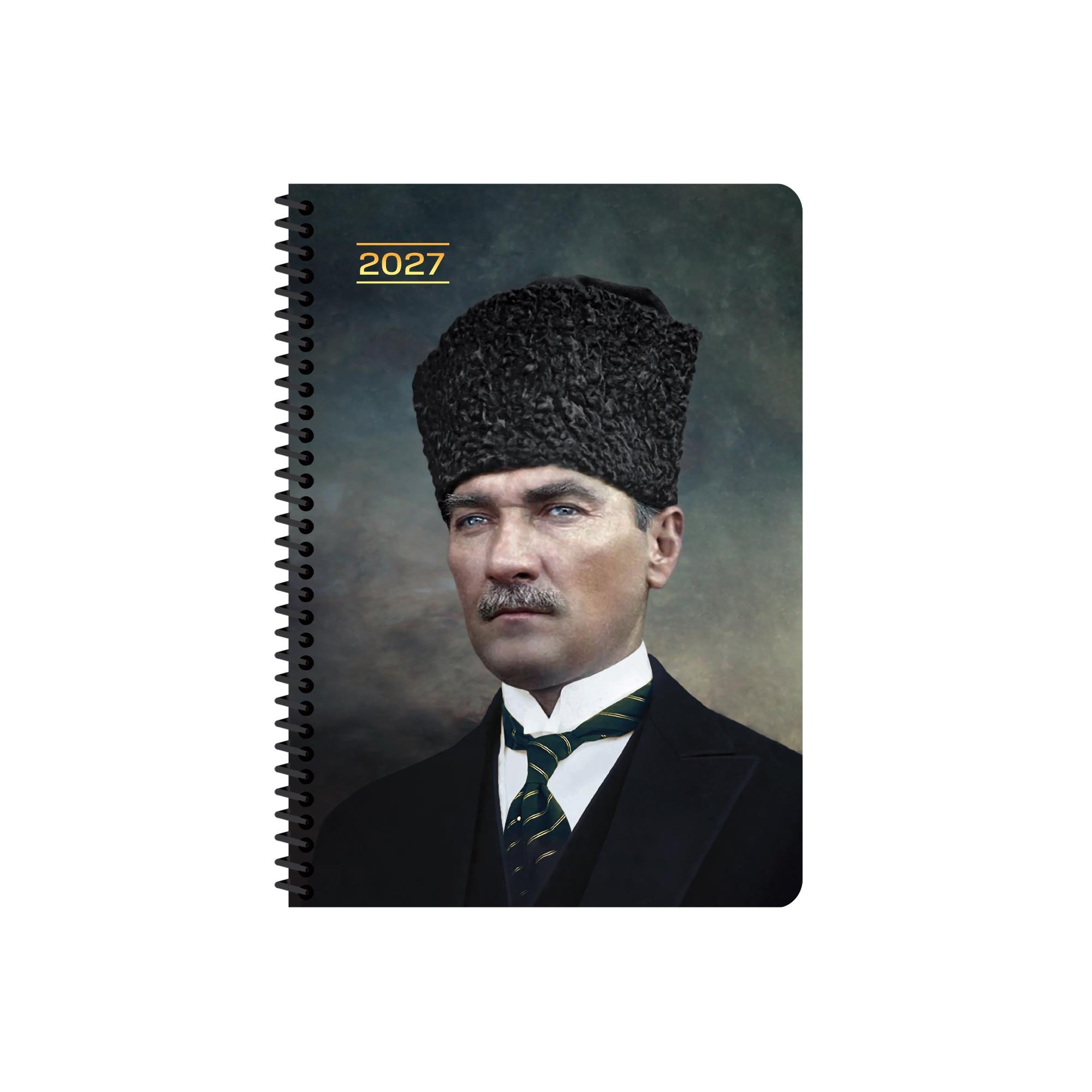 Keskin 2027-17*24 Atatürk Günlük Spiralli Ajanda - Başkomutan