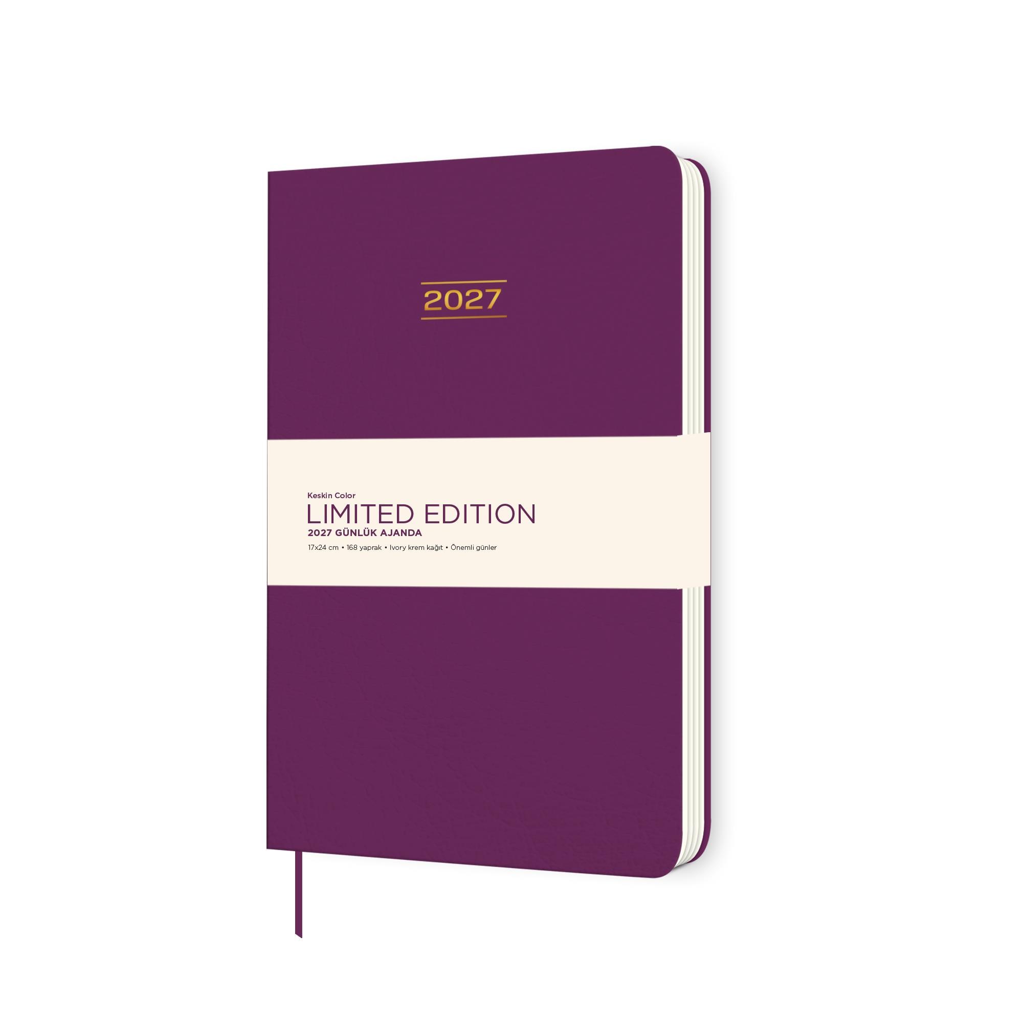 Keskin 2027-17*24 Ciltli Limited Edition Günlük Ajanda - Mor