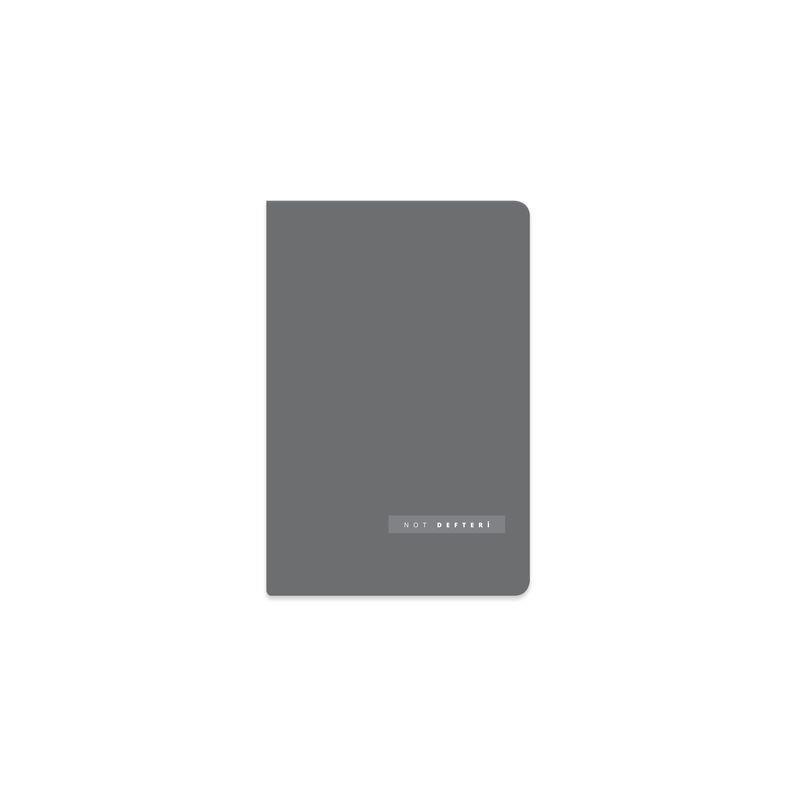 Keskin 8*12 64 Yp.Çizgili Ciltli Cep Defteri - Gri