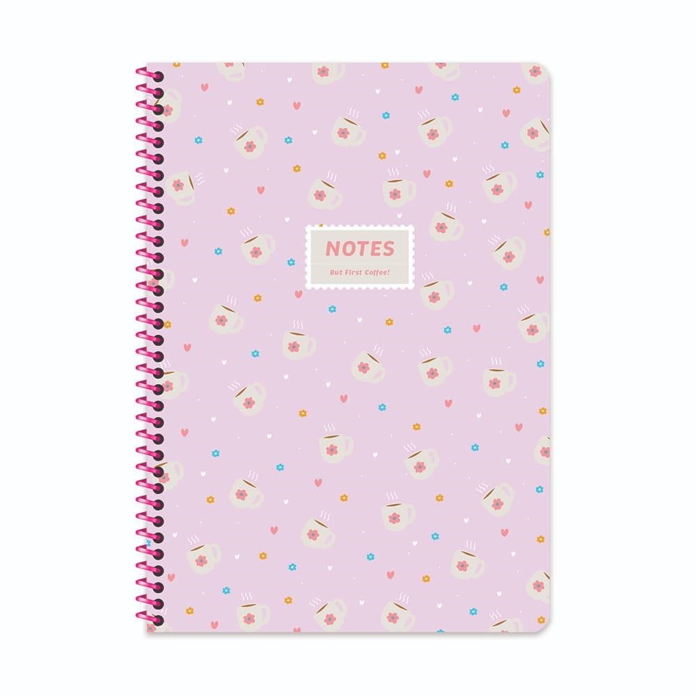 Keskin A4 Kareli Karton Kapak Kahve Defter - Mor